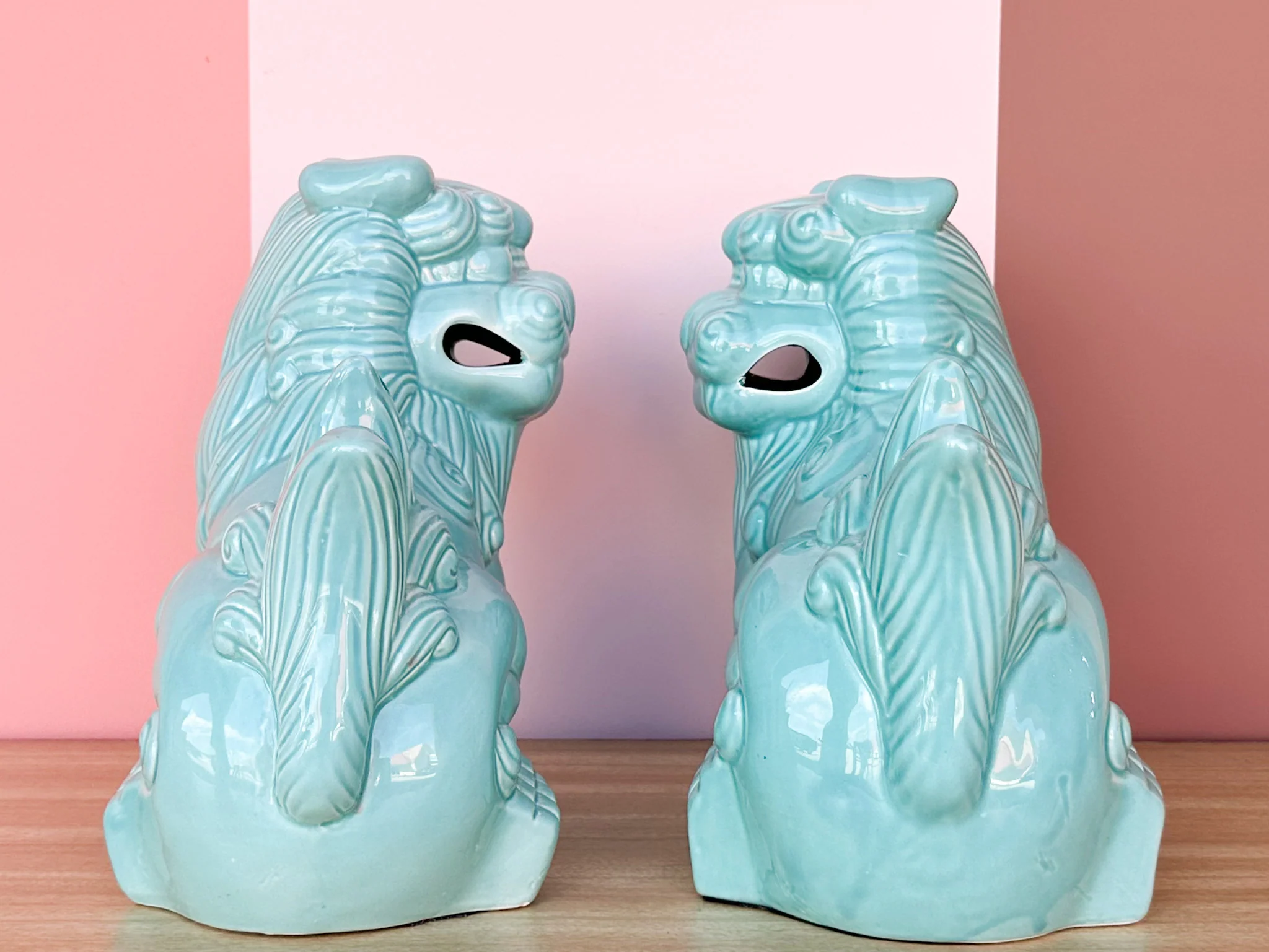 Pair of Turquoise Foo Dogs - Image 4