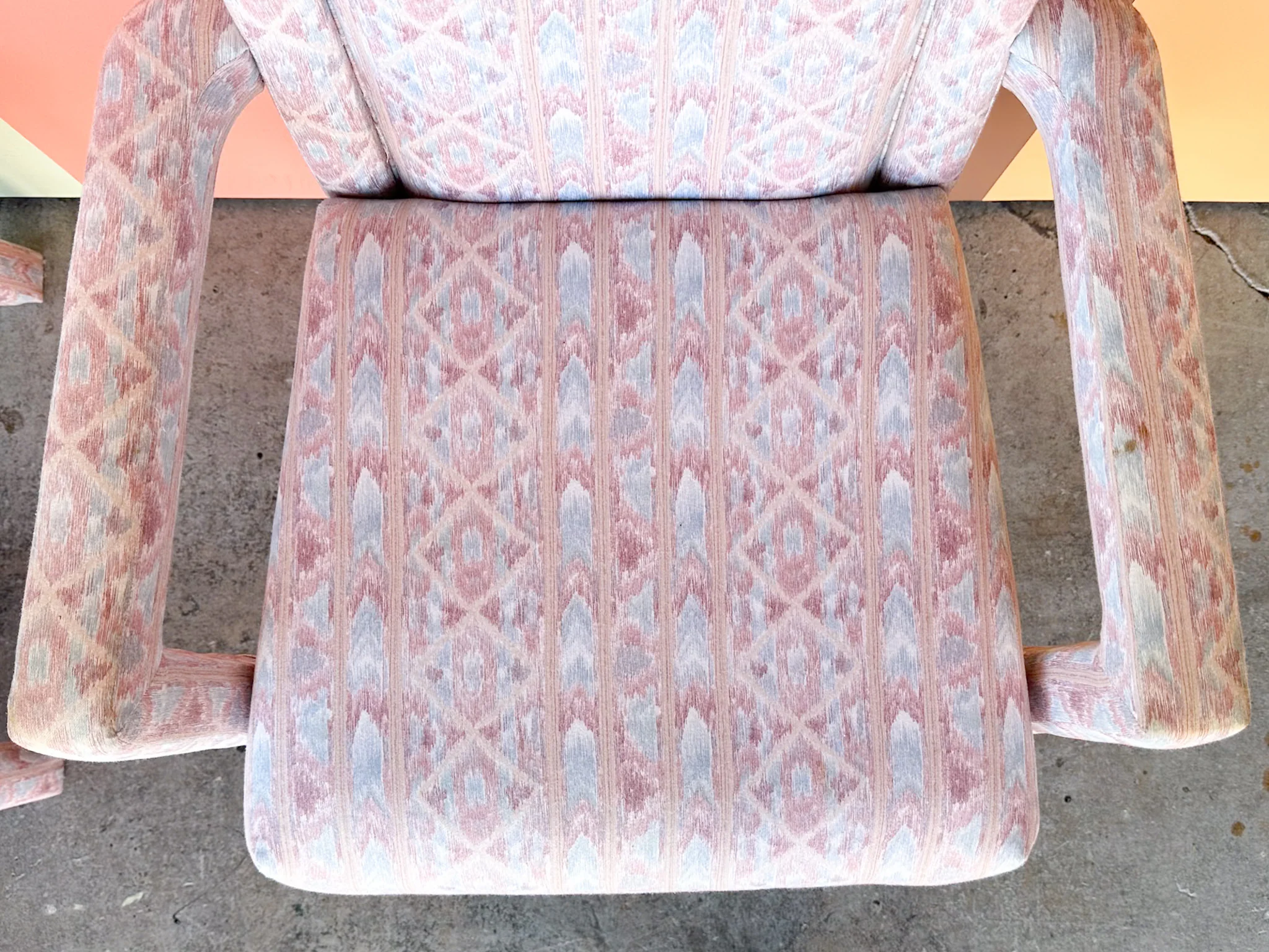 Pair of Upholstered Parsons Style Arm Chairs - Image 8