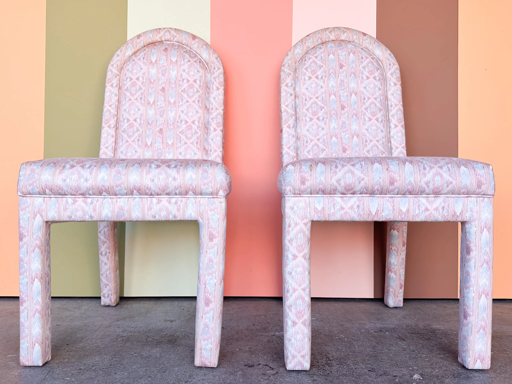 Pair of Upholstered Parsons Style Side Chairs - Image 3