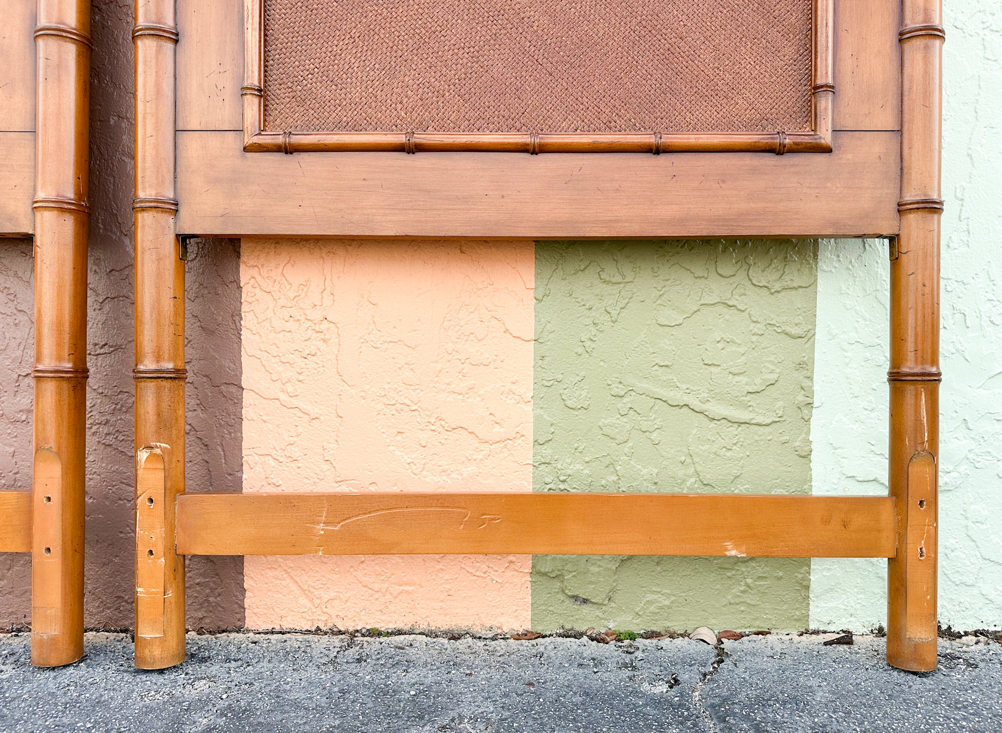 Pair of West Indies Style Faux Bamboo Headboards - Image 8