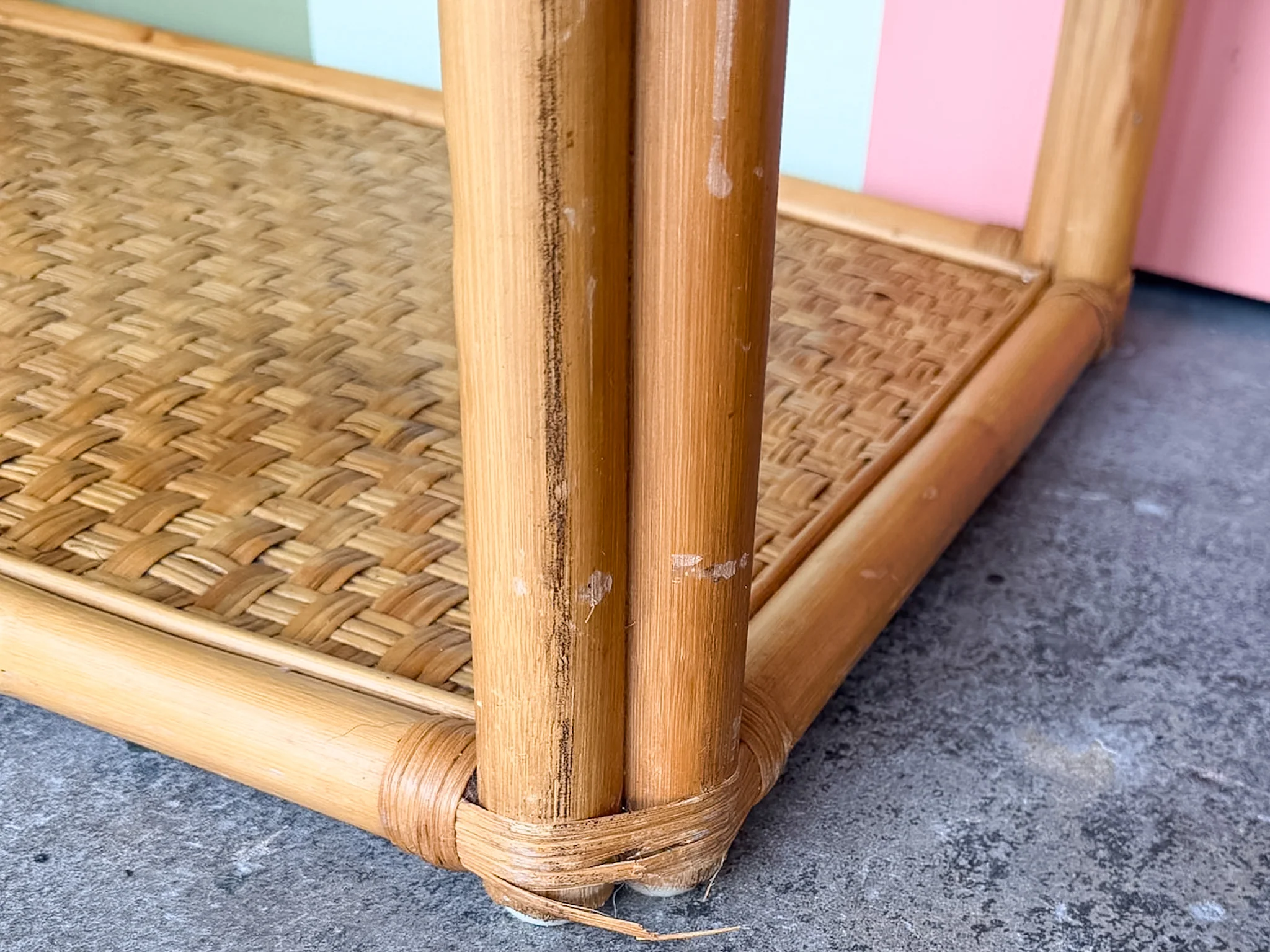 Pair of Whimsical Rattan Etageres - Image 12