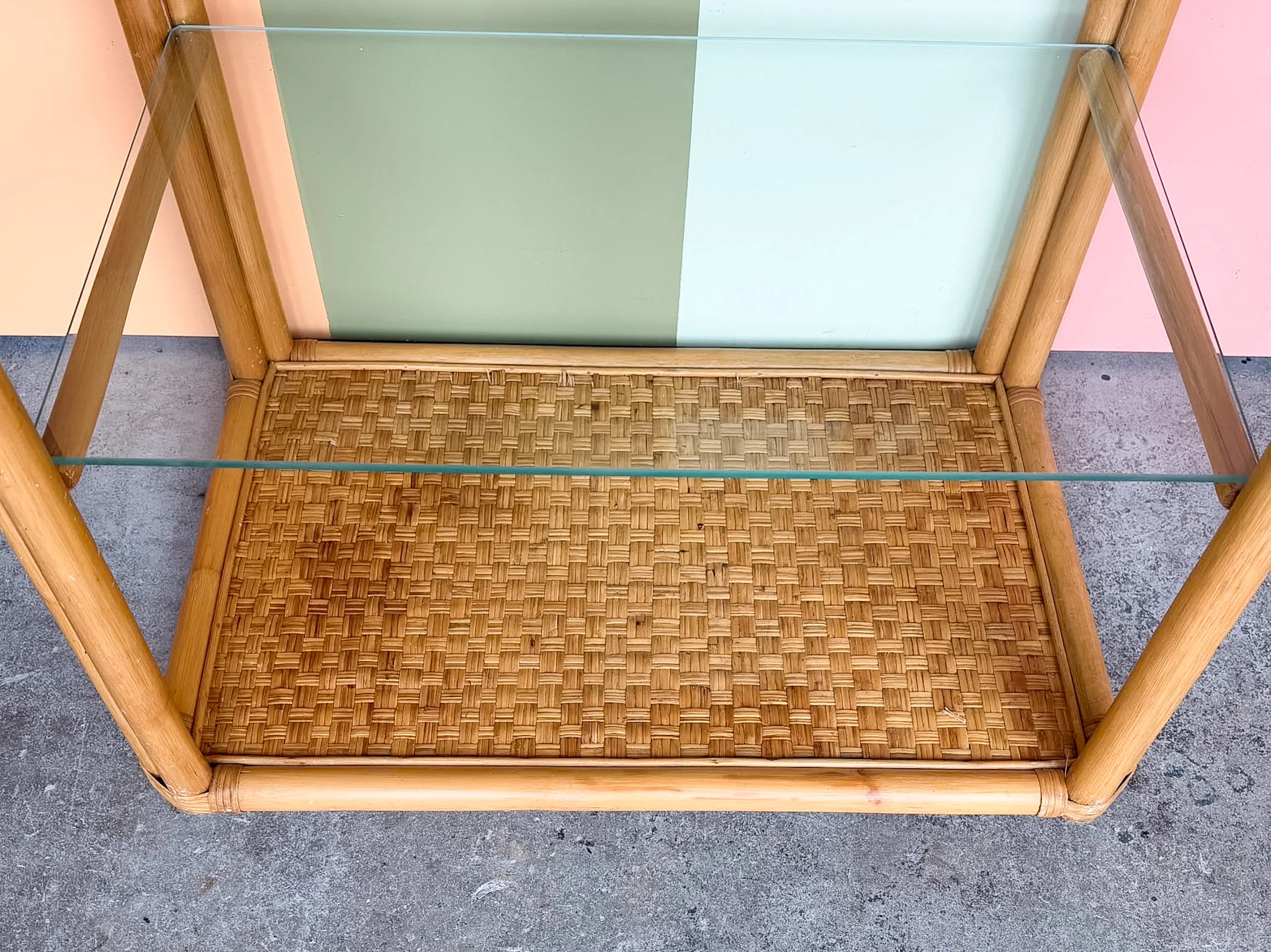 Pair of Whimsical Rattan Etageres - Image 14