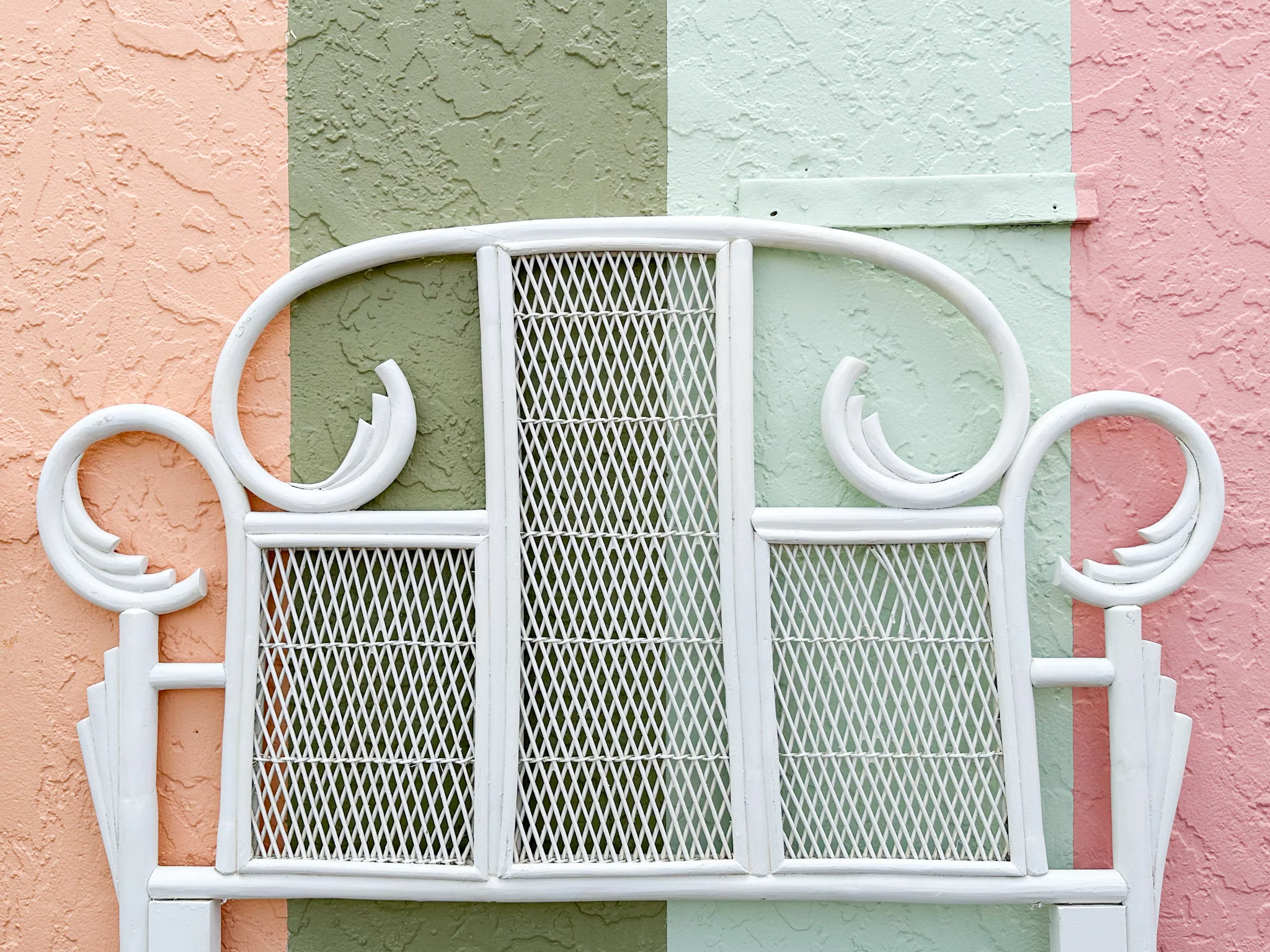 Pair of Whimsical Rattan Twin Headboards - Image 9