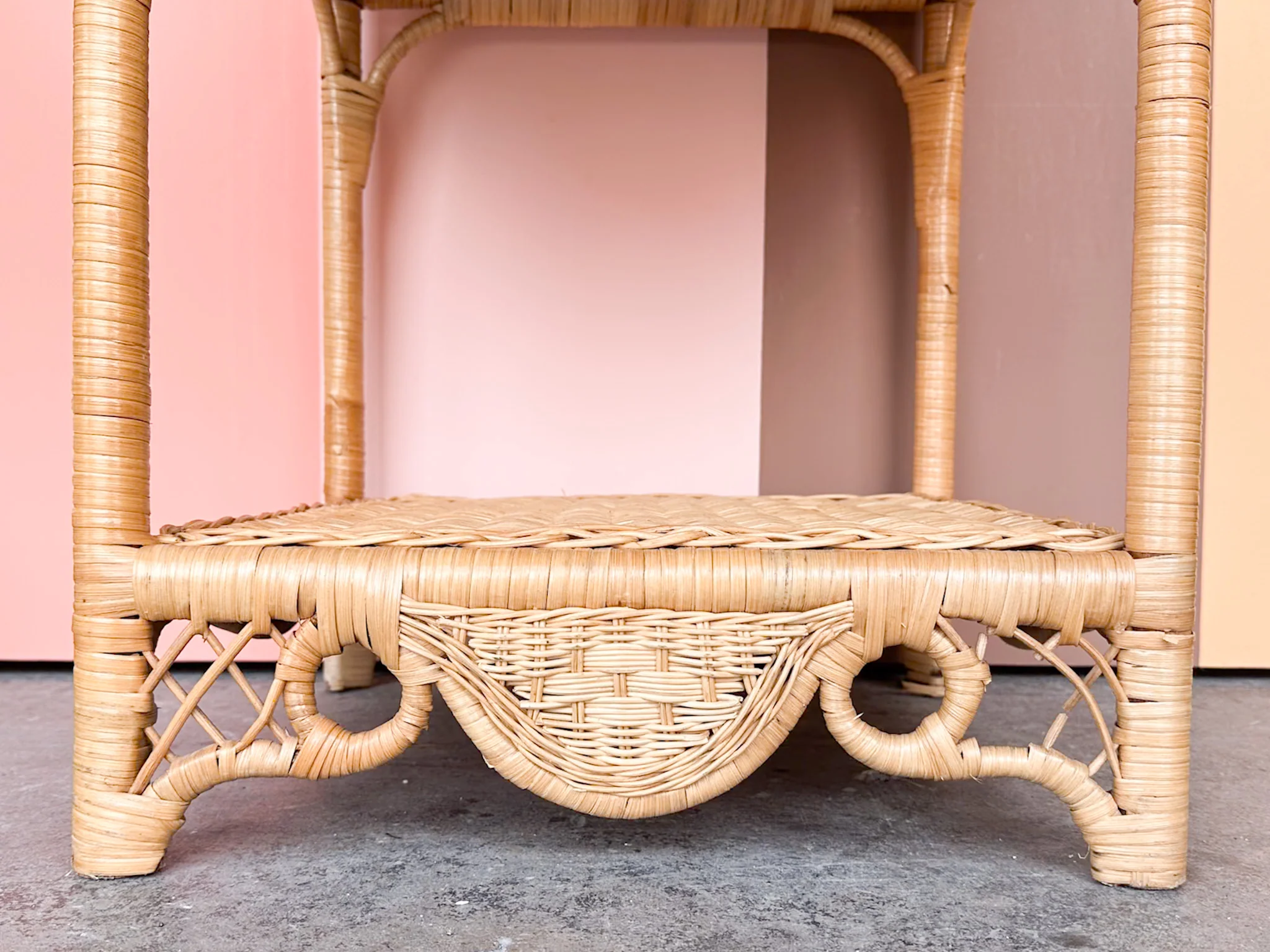 Pair of Whimsical Wicker Nightstands - Image 7