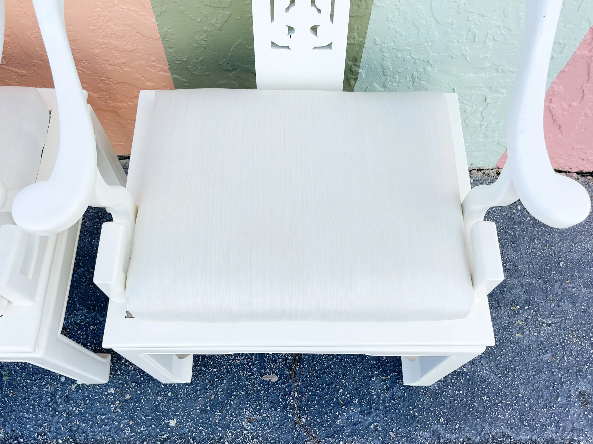 Pair of White Lacquered Ming Chairs - Image 9
