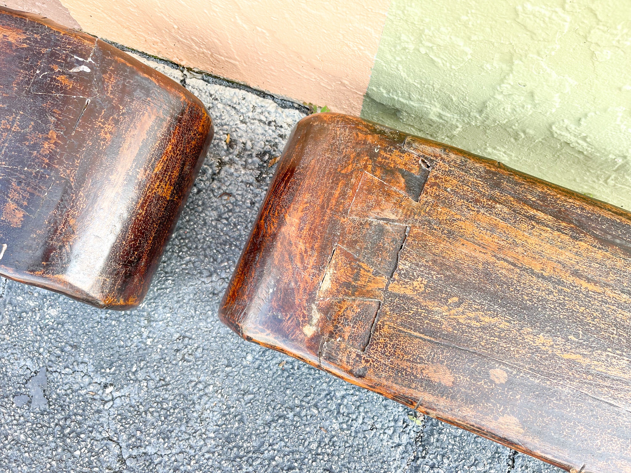 Pair of Wood Scroll Tables - Image 7