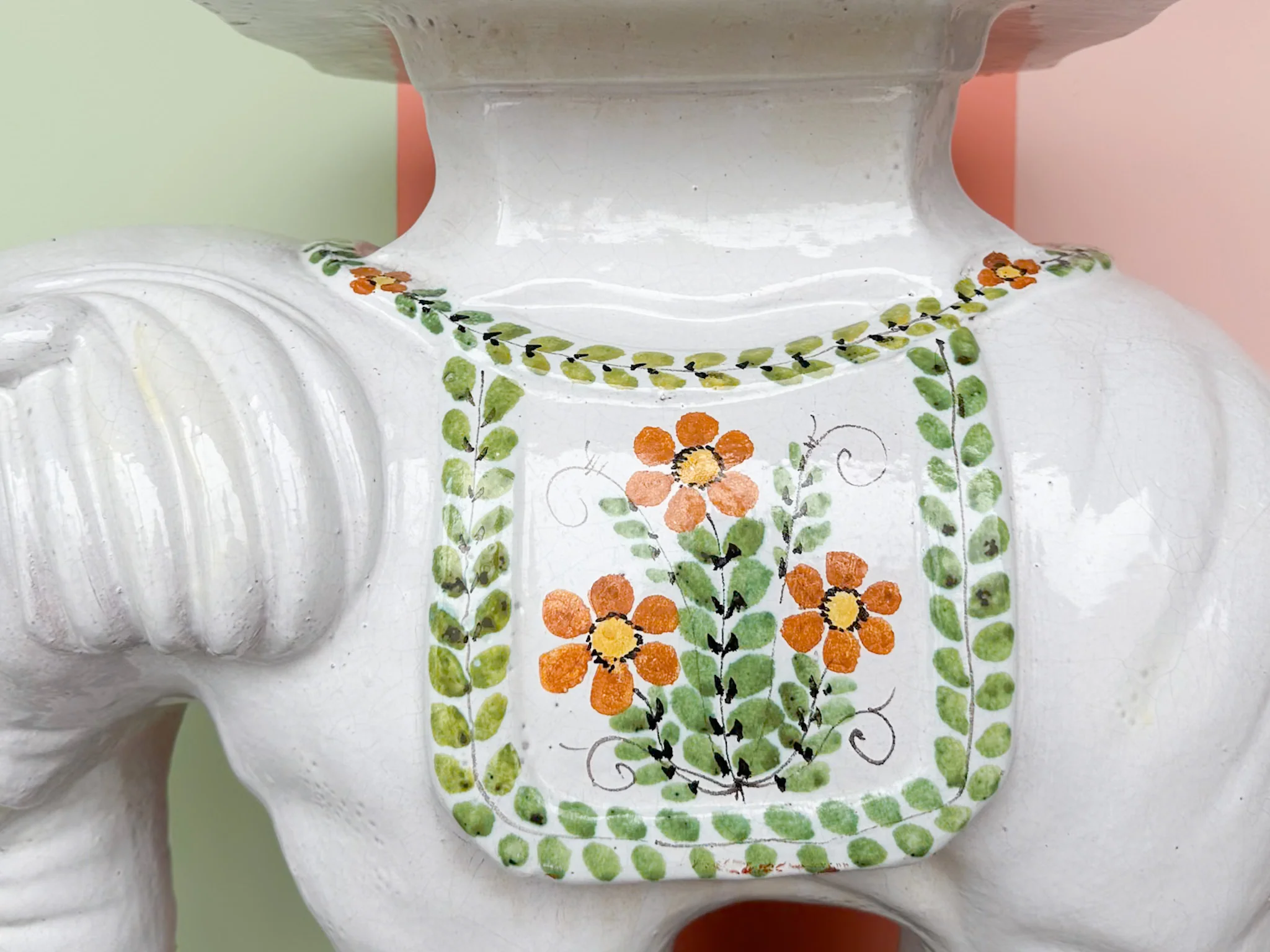 Palm Beach Chic Elephant Garden Seat - Image 6