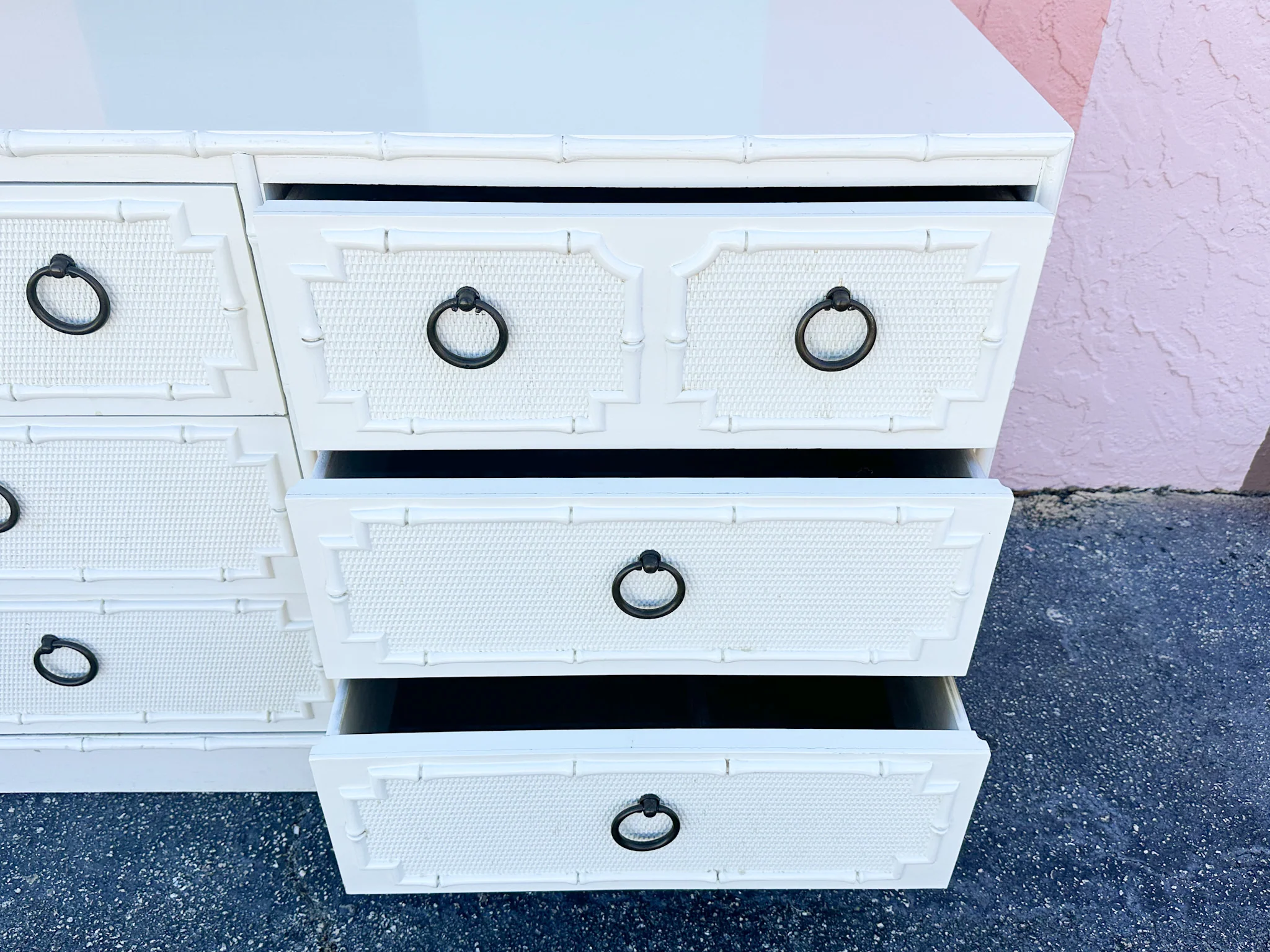Palm Beach Chic Faux Bamboo Dresser - Image 14