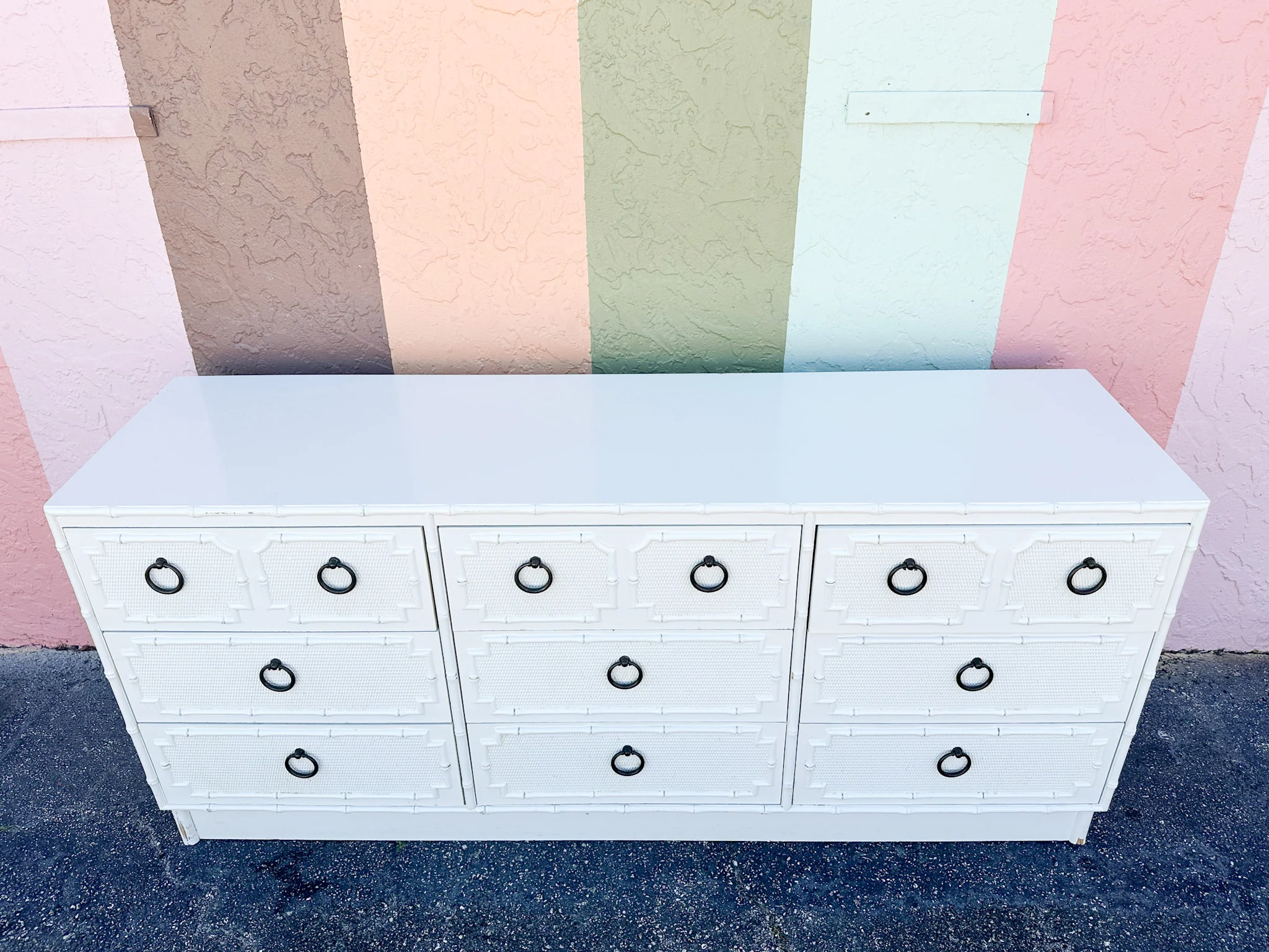 Palm Beach Chic Faux Bamboo Dresser - Image 18