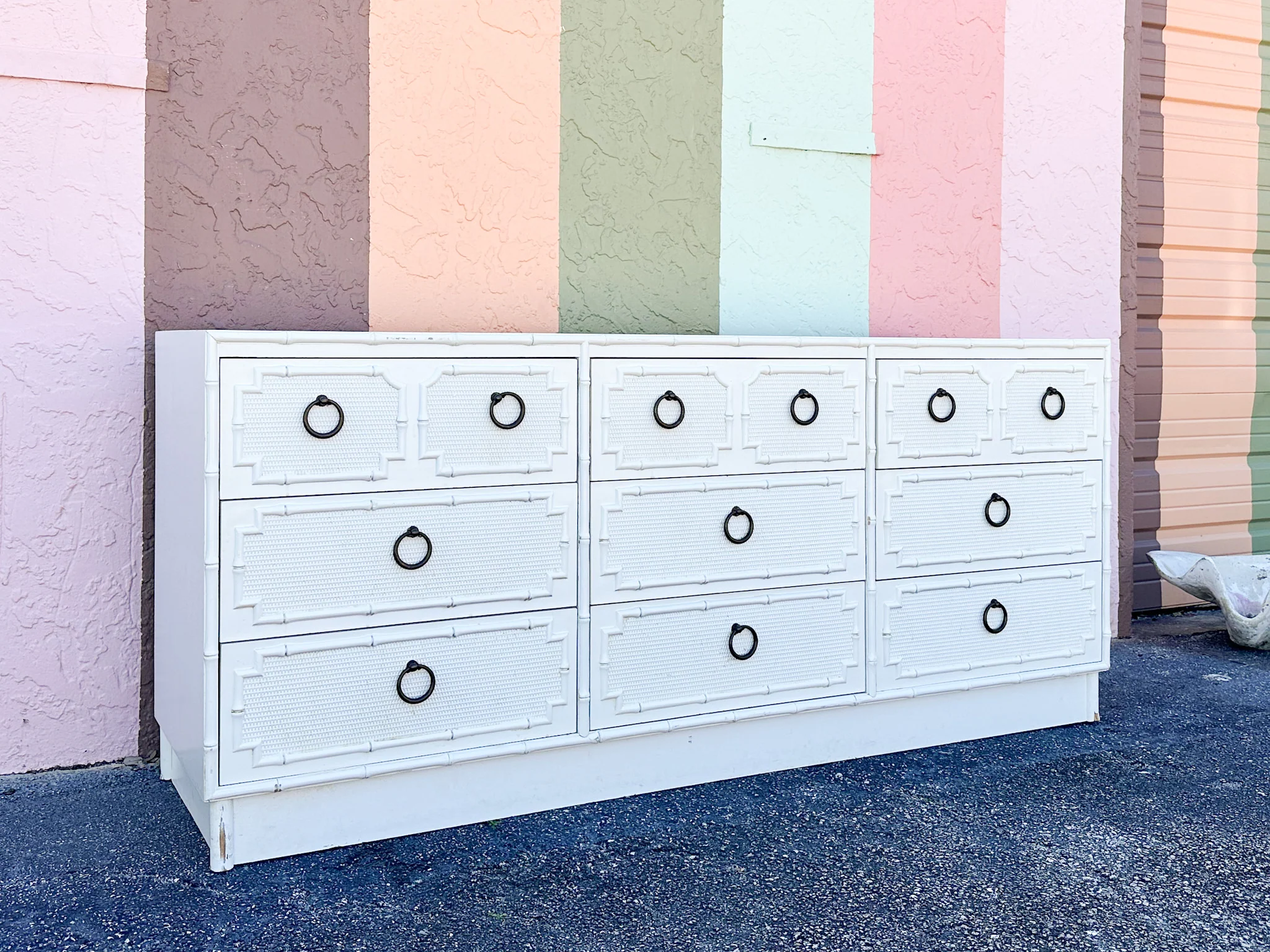 Palm Beach Chic Faux Bamboo Dresser - Image 2