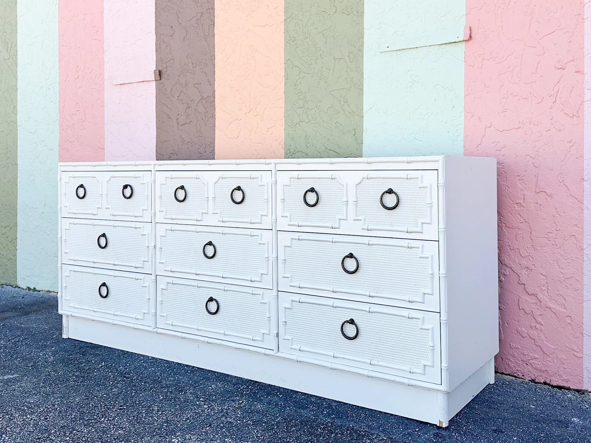 Palm Beach Chic Faux Bamboo Dresser - Image 3