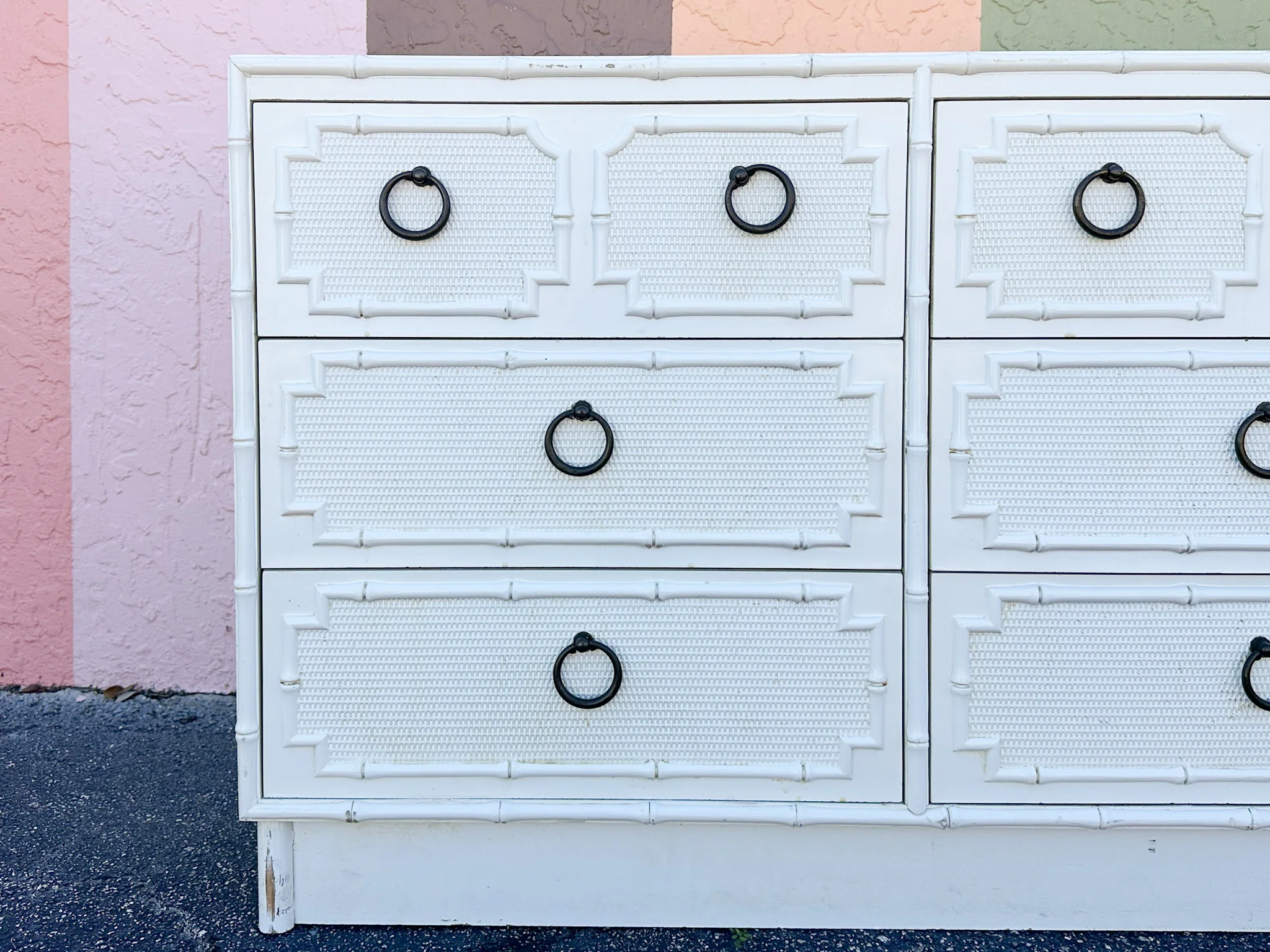 Palm Beach Chic Faux Bamboo Dresser - Image 9