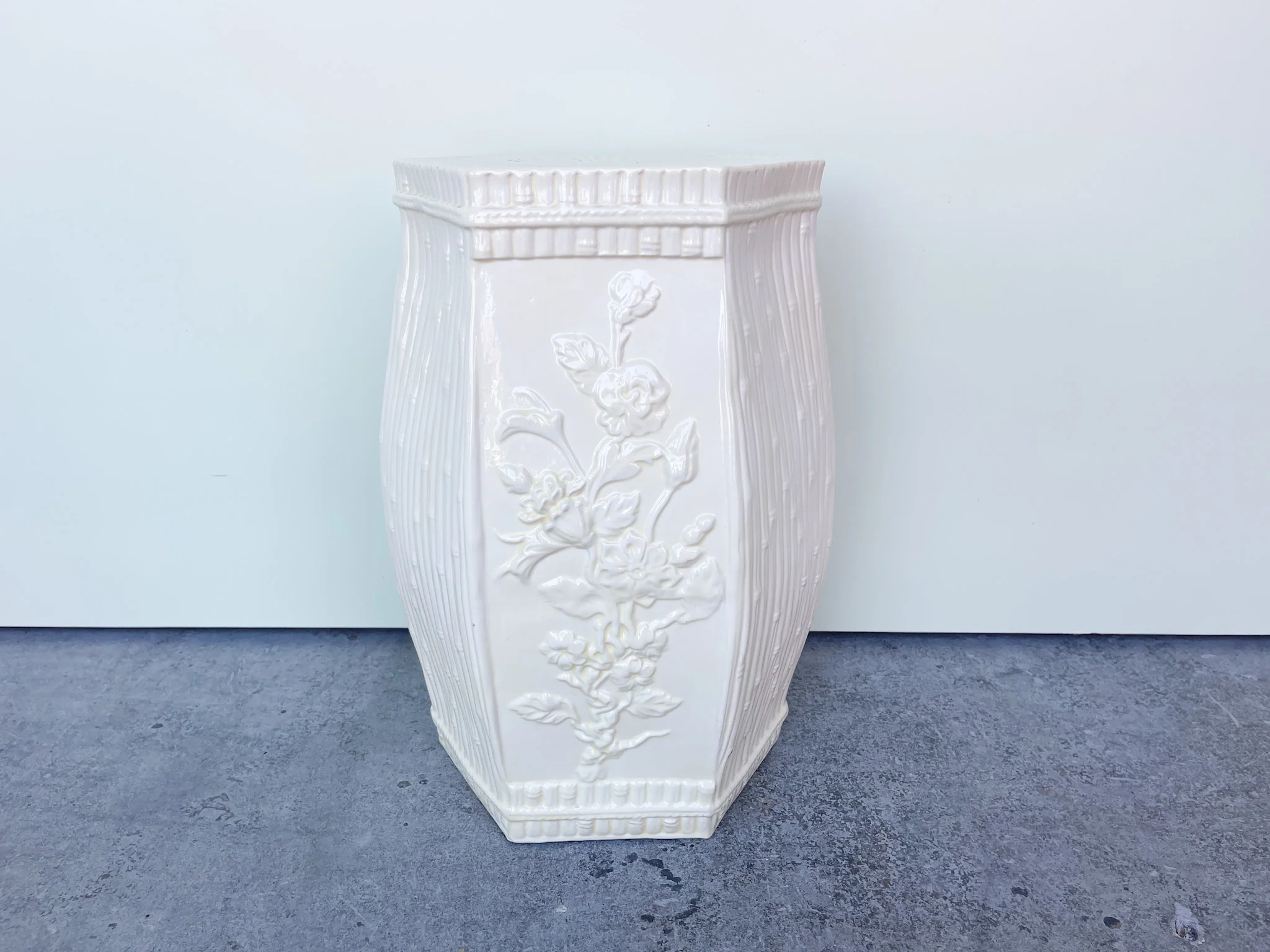 Palm Beach Chic Faux Bamboo Garden Seat - Image 7