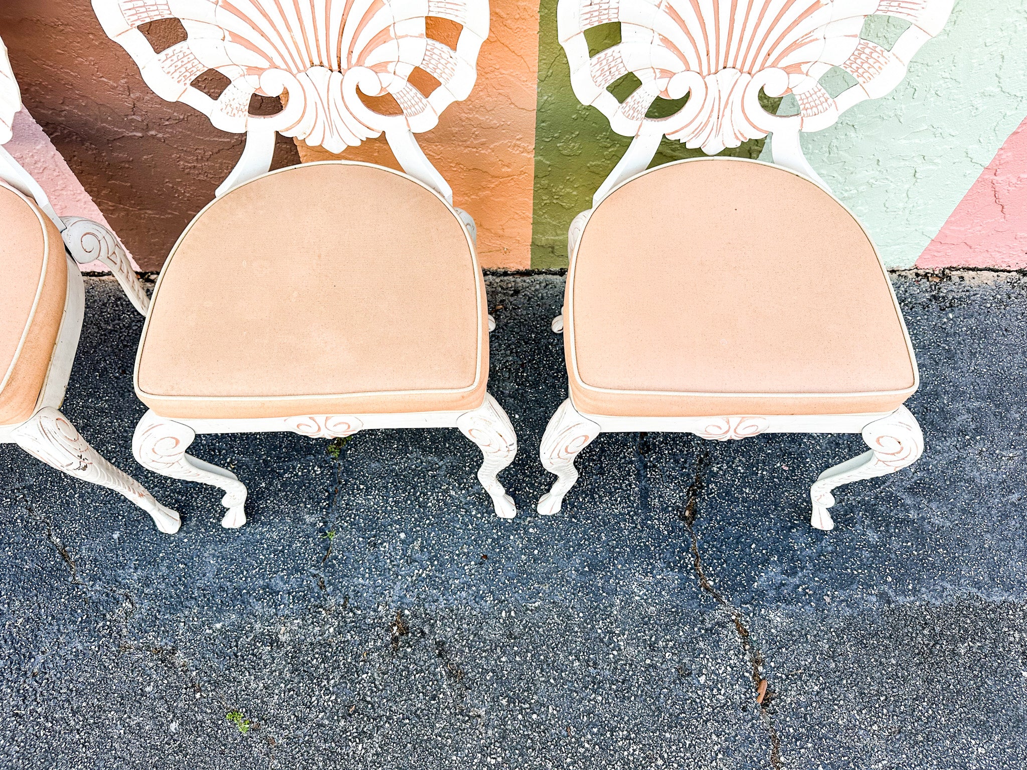 Palm Beach Chic Grotto Shell Back Outdoor Dining Set - Image 17