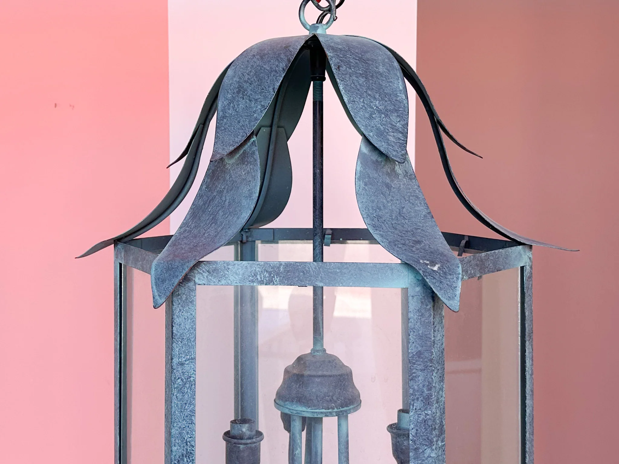 Palm Beach Chic Patina Lantern - Image 2