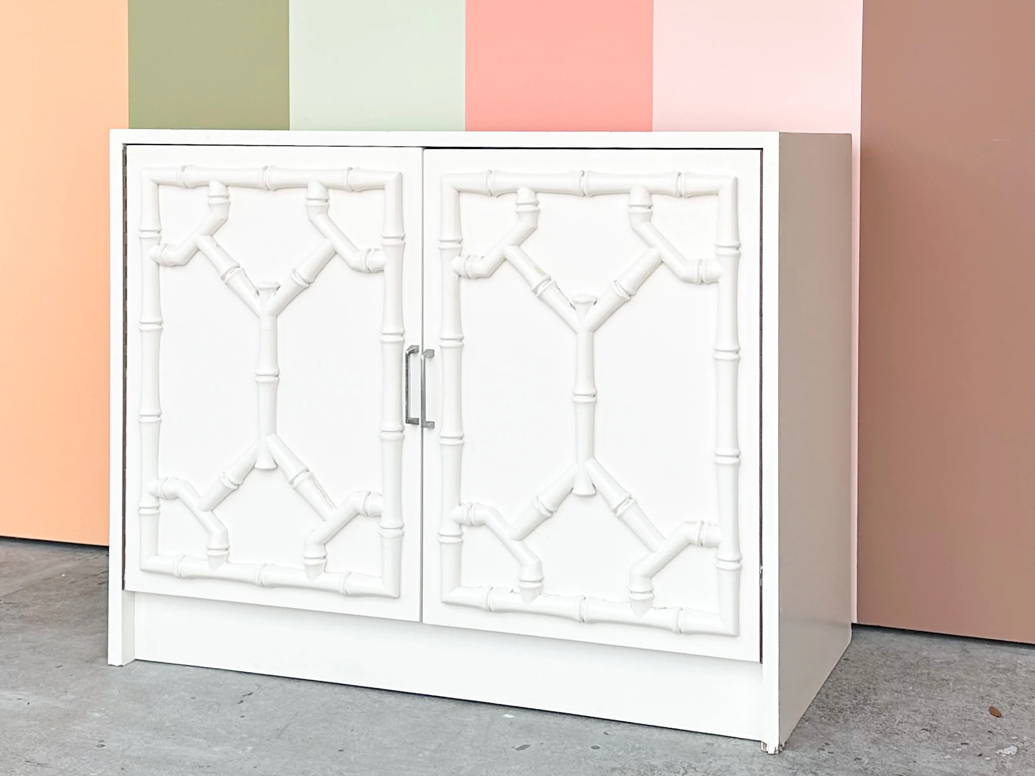 Palm Beach Faux Bamboo Cabinet - Image 8