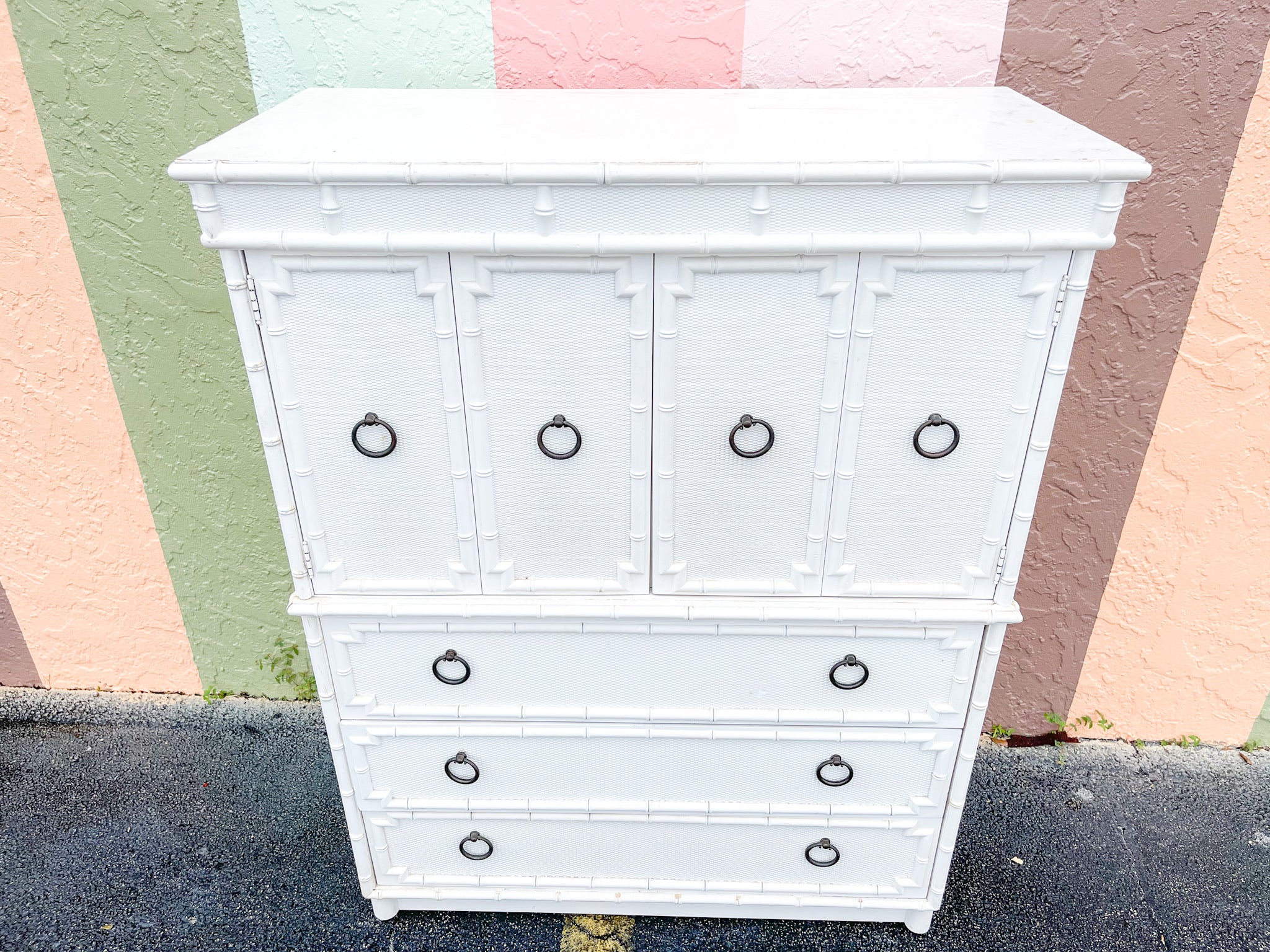 Palm Beach Faux Bamboo Cabinet by Drexel - Image 2