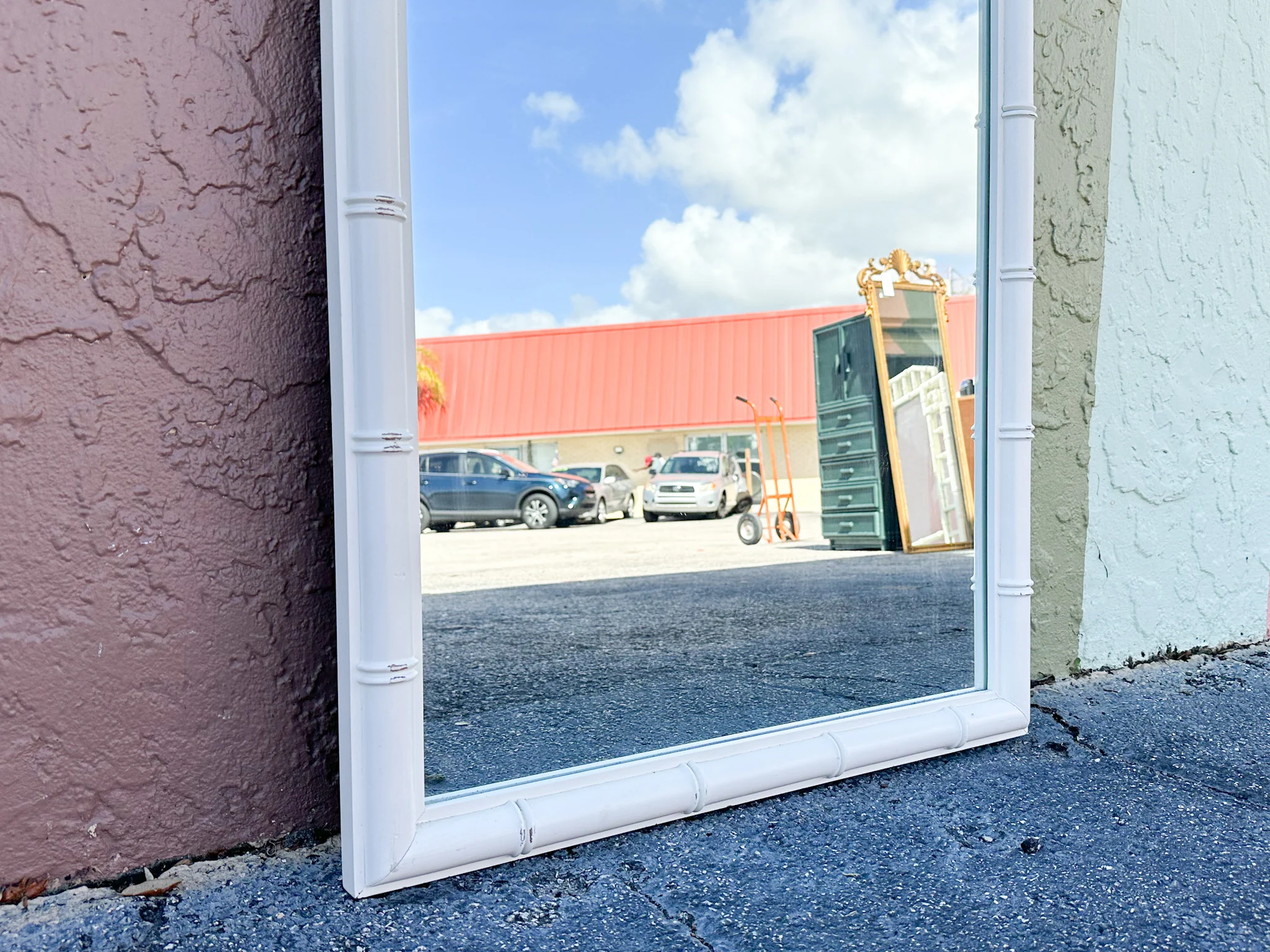 Palm Beach Faux Bamboo Chippendale Mirror - Image 8