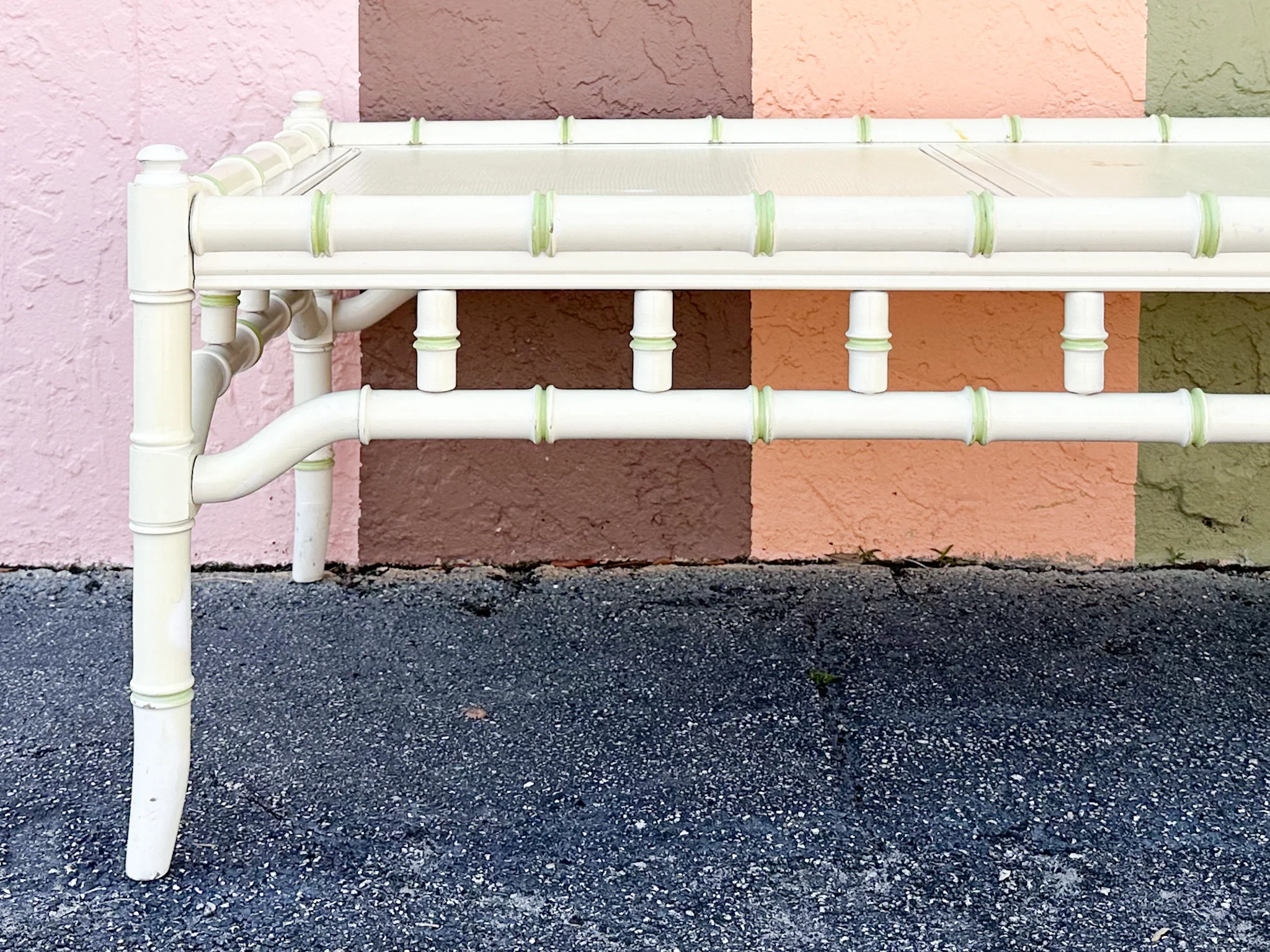 Thomasville Faux Bamboo Coffee Table - Image 11