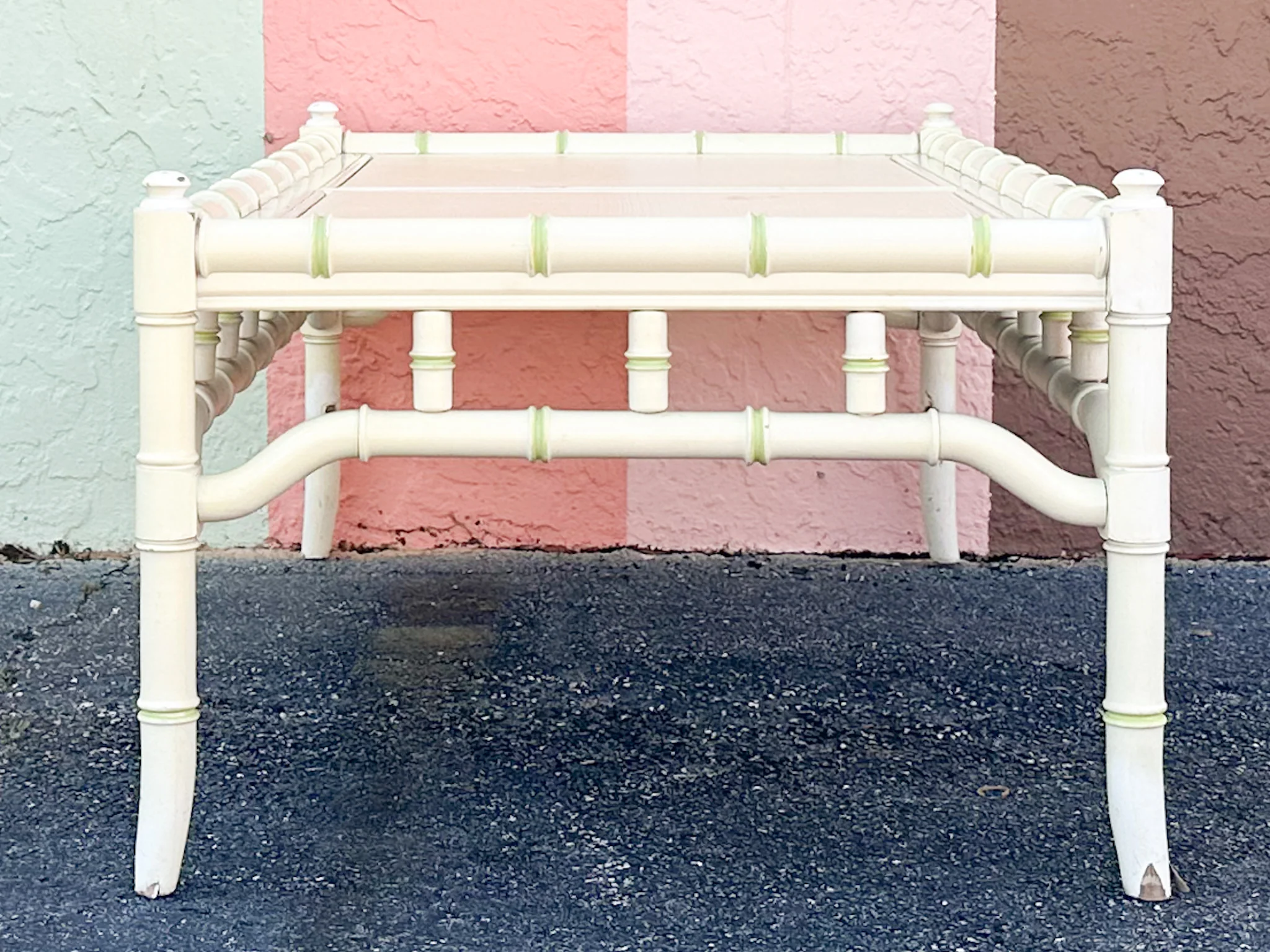 Thomasville Faux Bamboo Coffee Table - Image 15