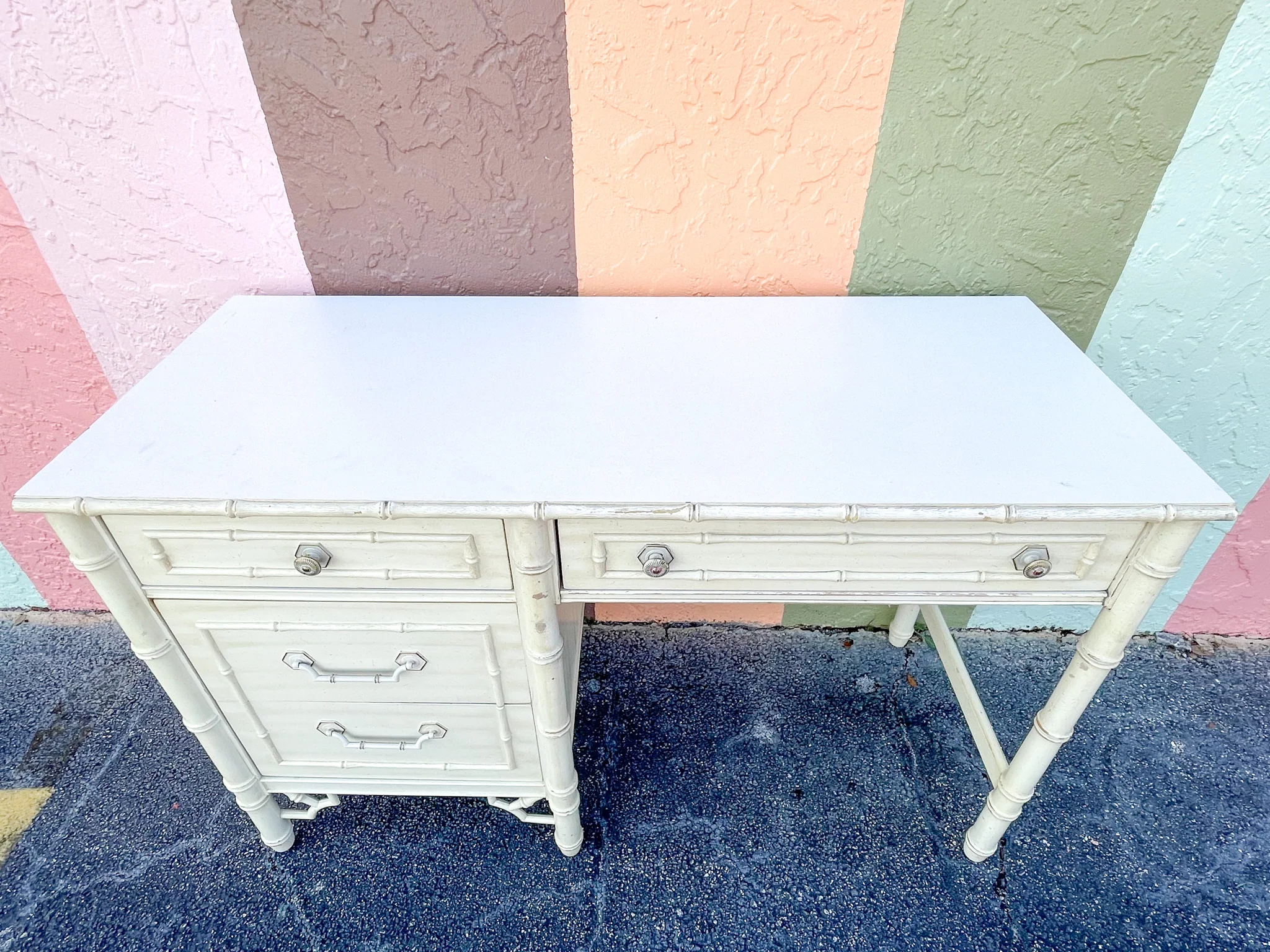 Palm Beach Faux Bamboo Desk - Image 2