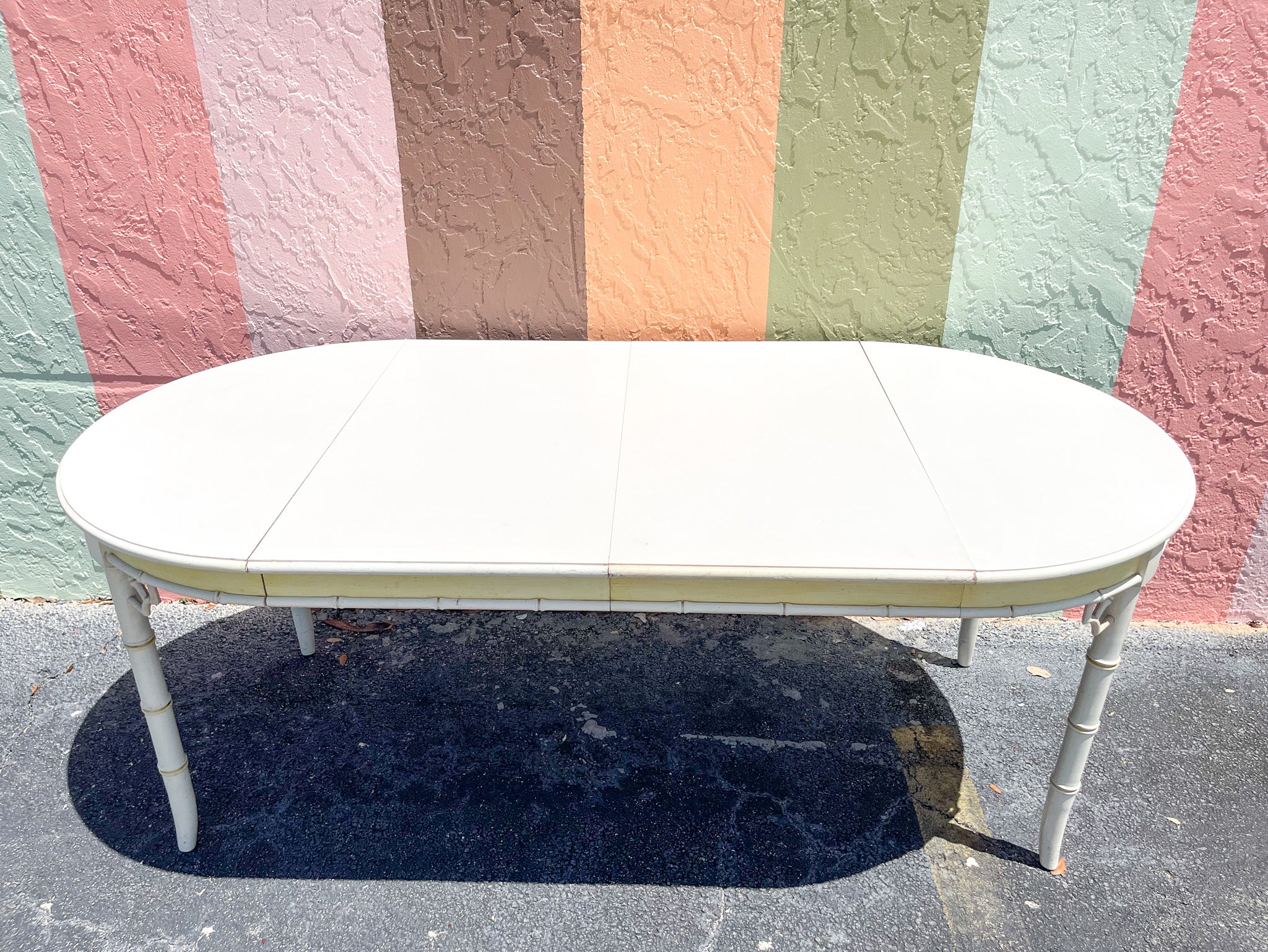 Palm Beach Faux Bamboo Dining Table - Image 2