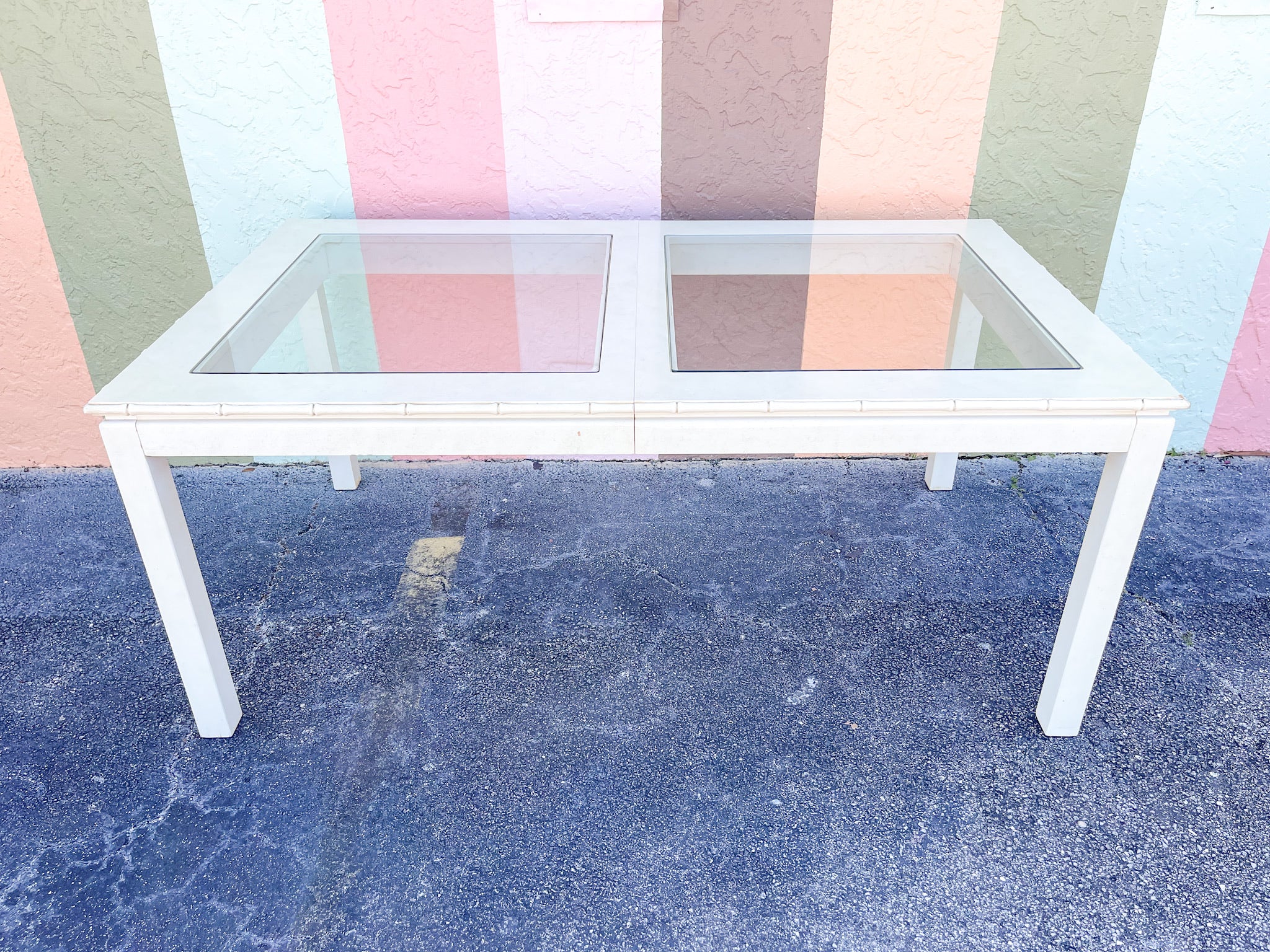 Palm Beach Faux Bamboo Dining Table - Image 2