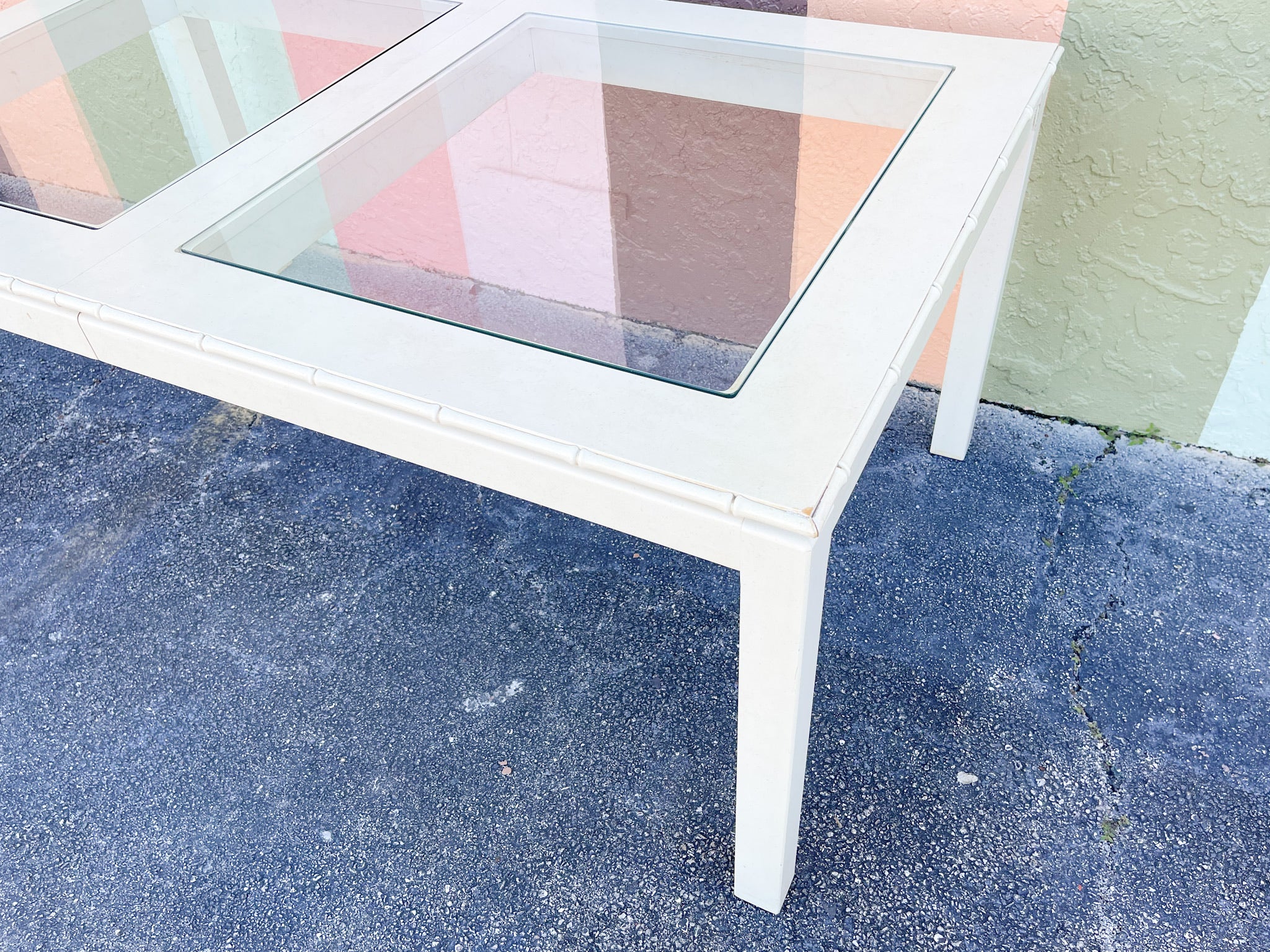Palm Beach Faux Bamboo Dining Table - Image 5