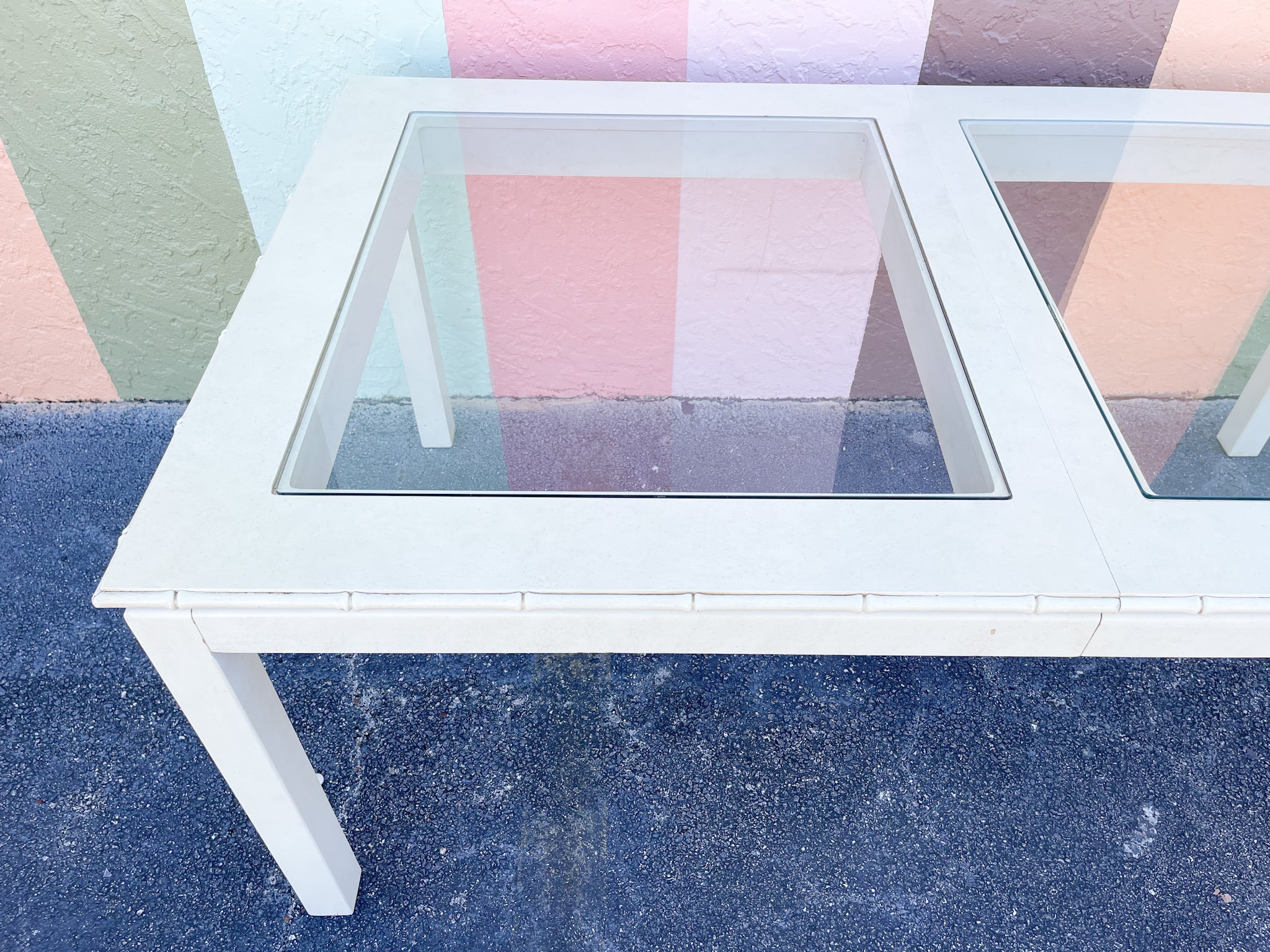 Palm Beach Faux Bamboo Dining Table - Image 6