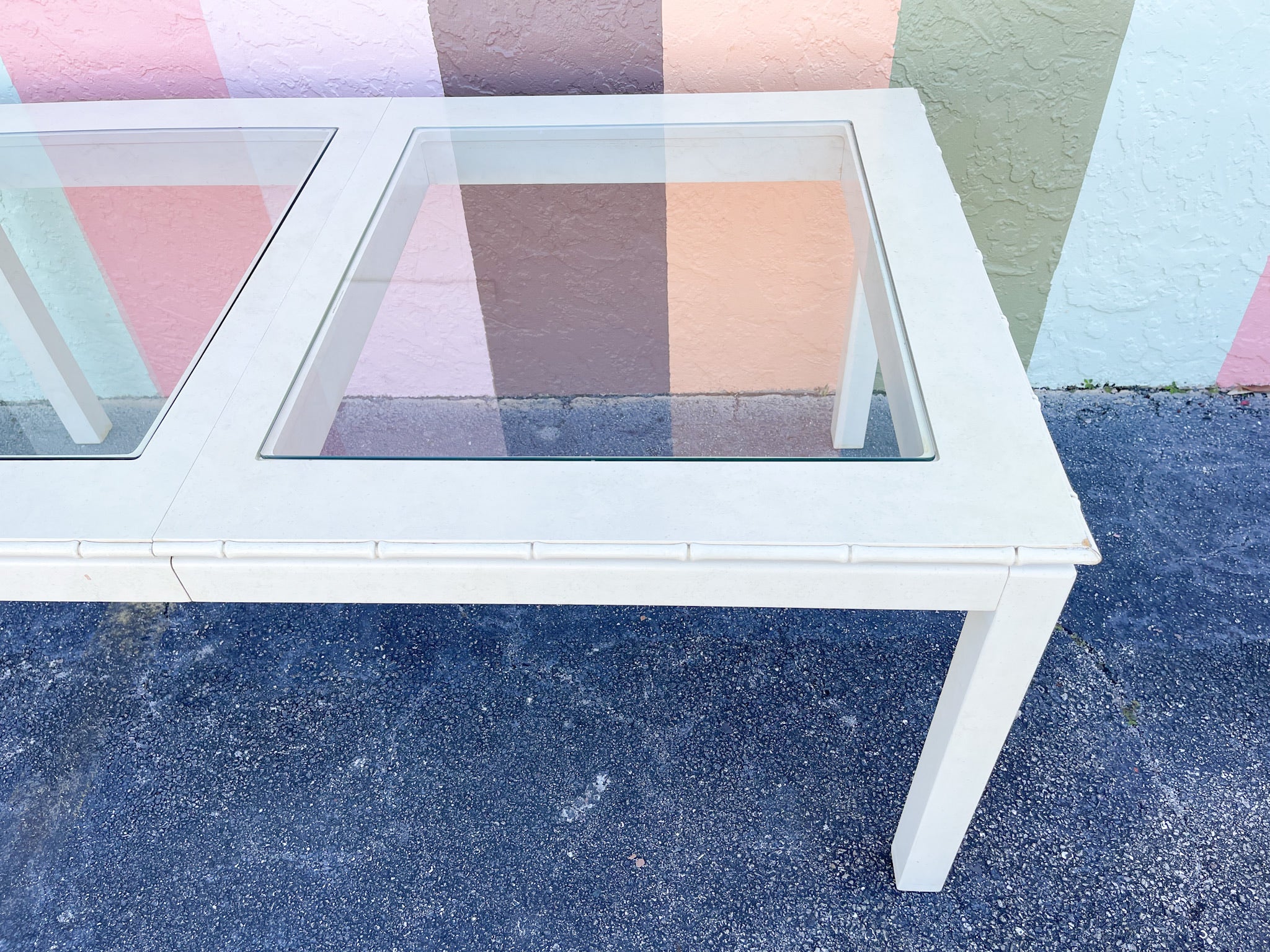 Palm Beach Faux Bamboo Dining Table - Image 7
