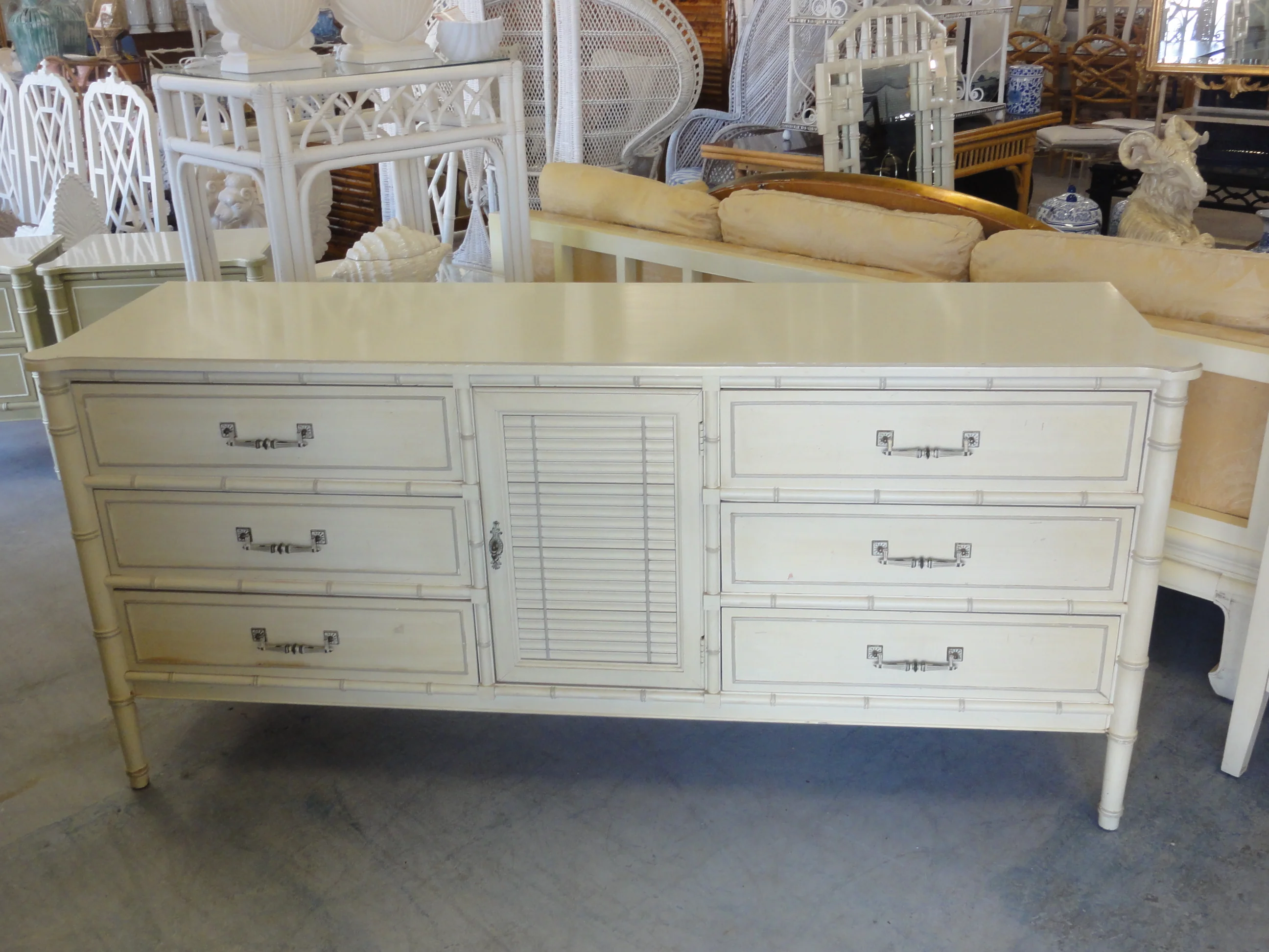Palm Beach Faux Bamboo Dresser - Image 2