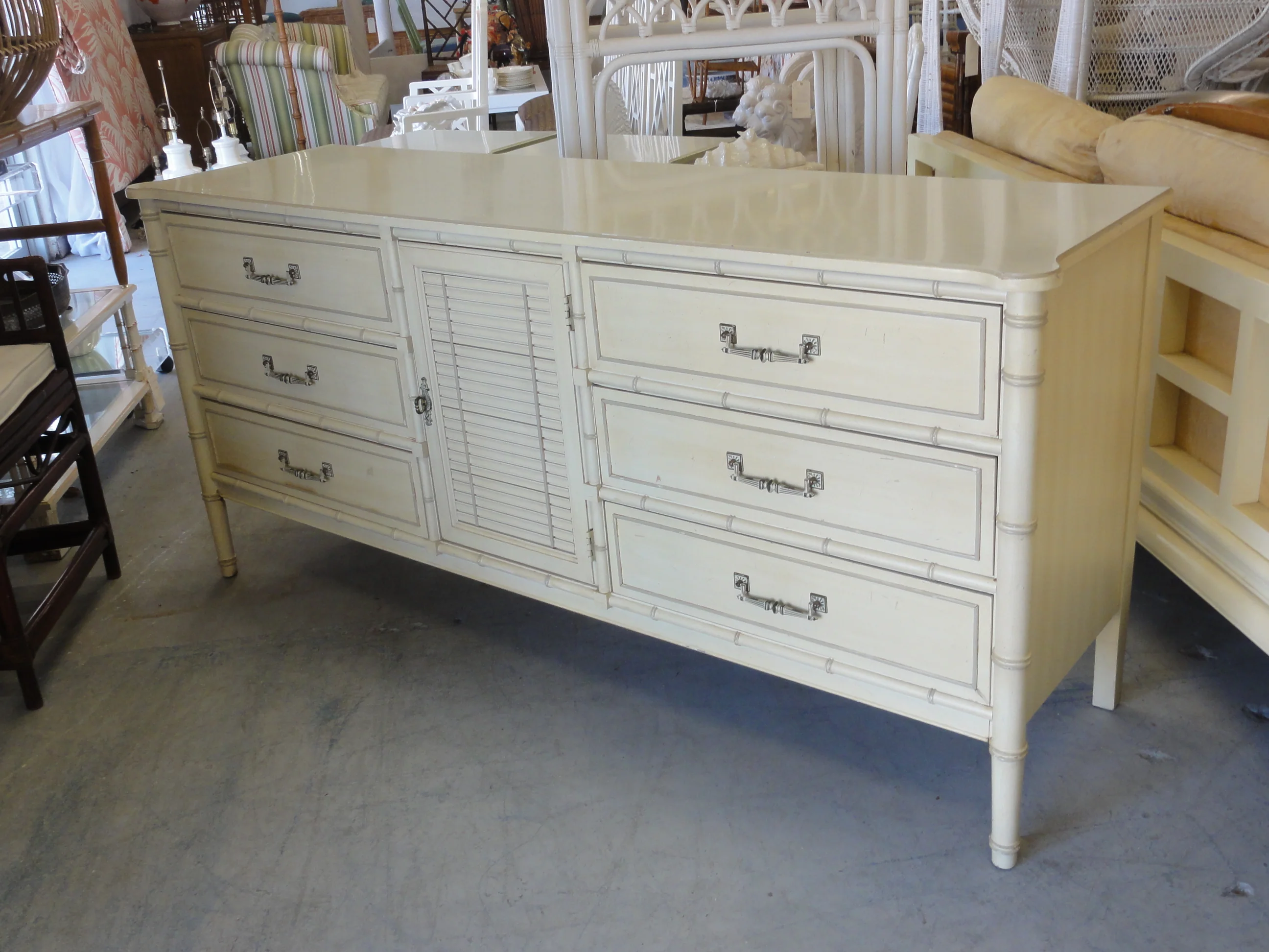 Palm Beach Faux Bamboo Dresser - Image 3