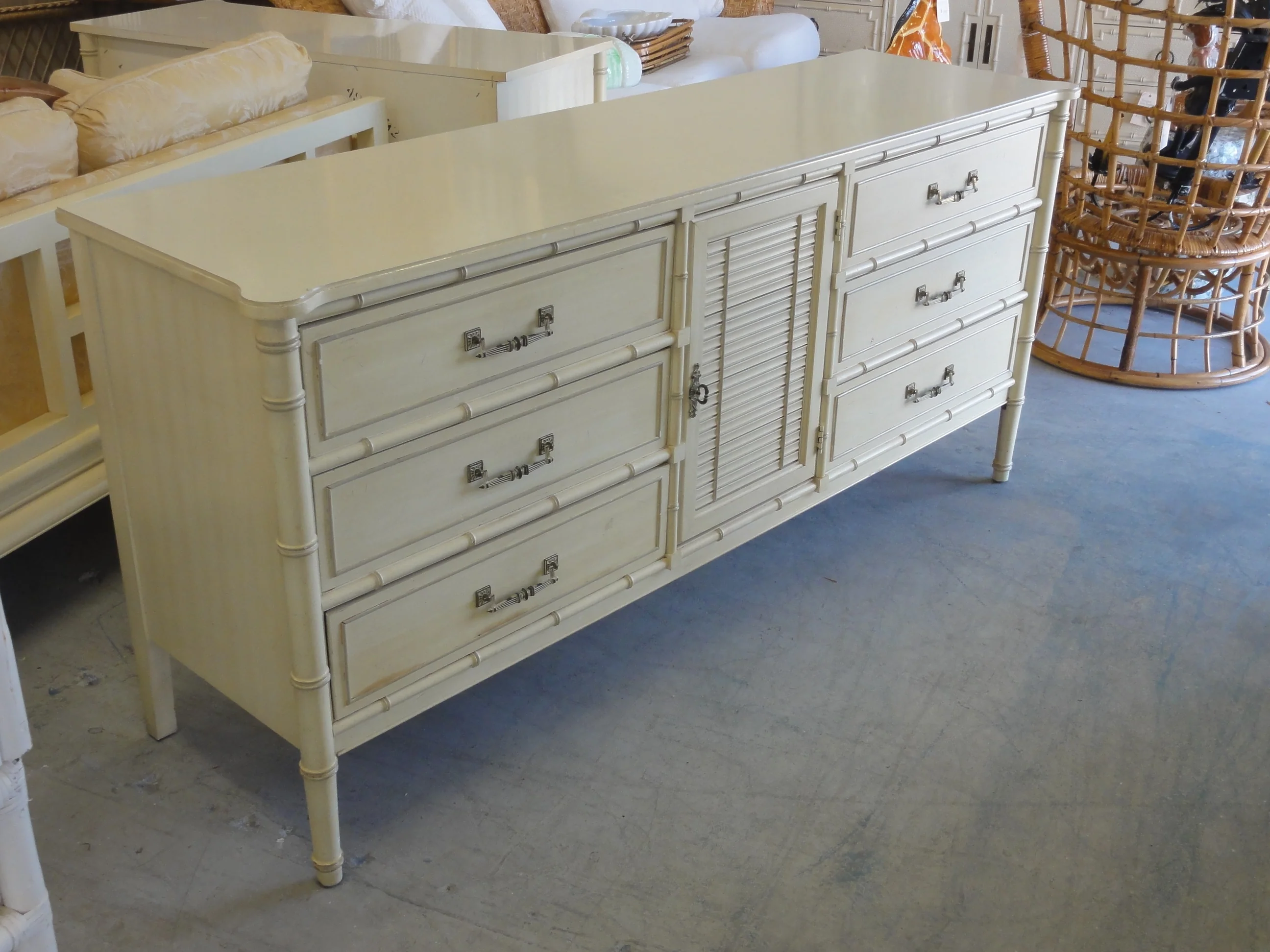 Palm Beach Faux Bamboo Dresser - Image 4