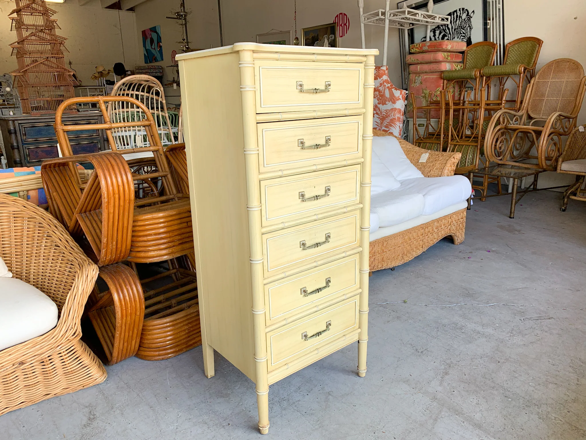 Palm Beach Faux Bamboo Lingerie Dresser - Image 3