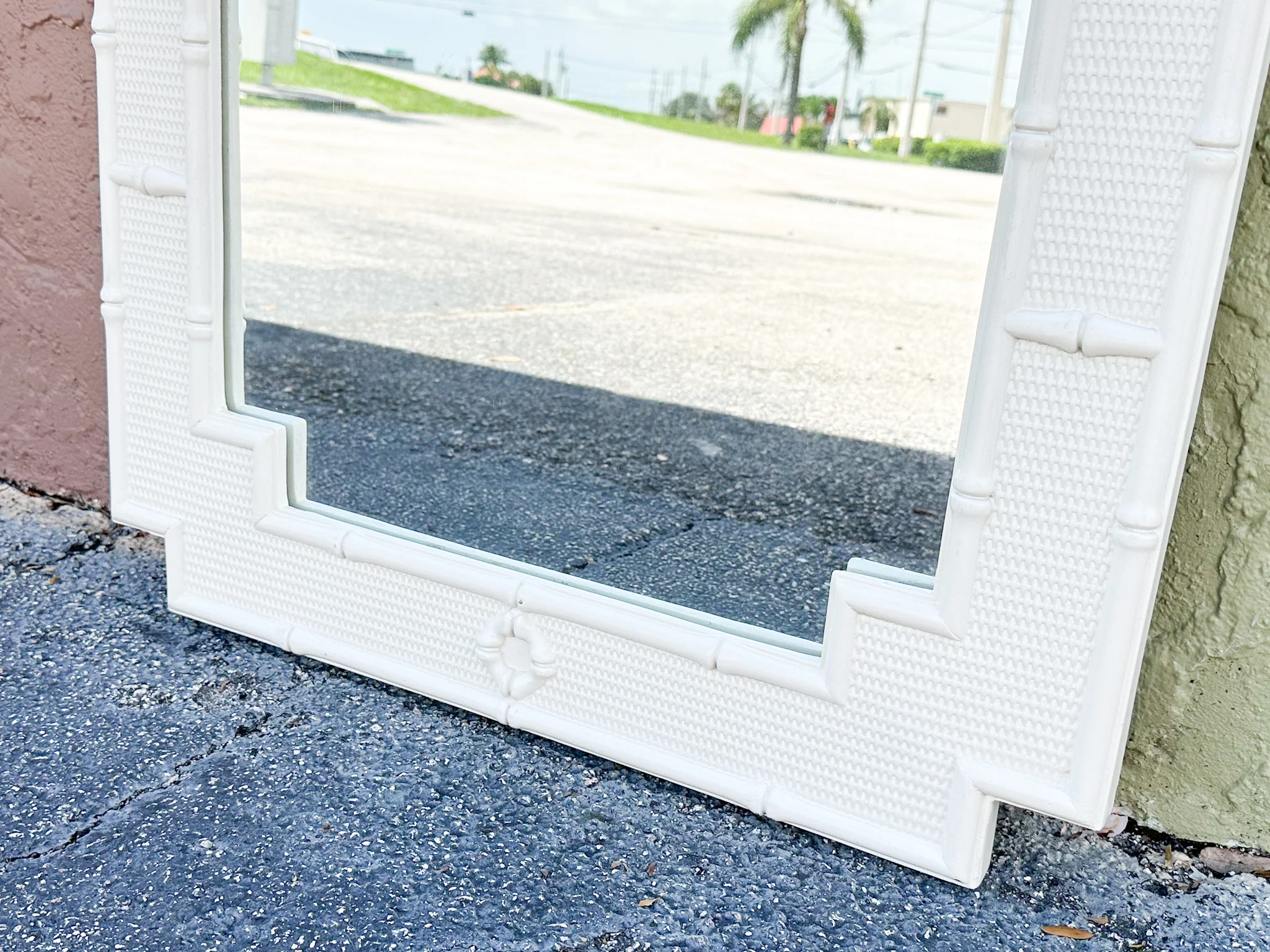 Palm Beach Faux Bamboo Mirror - Image 5