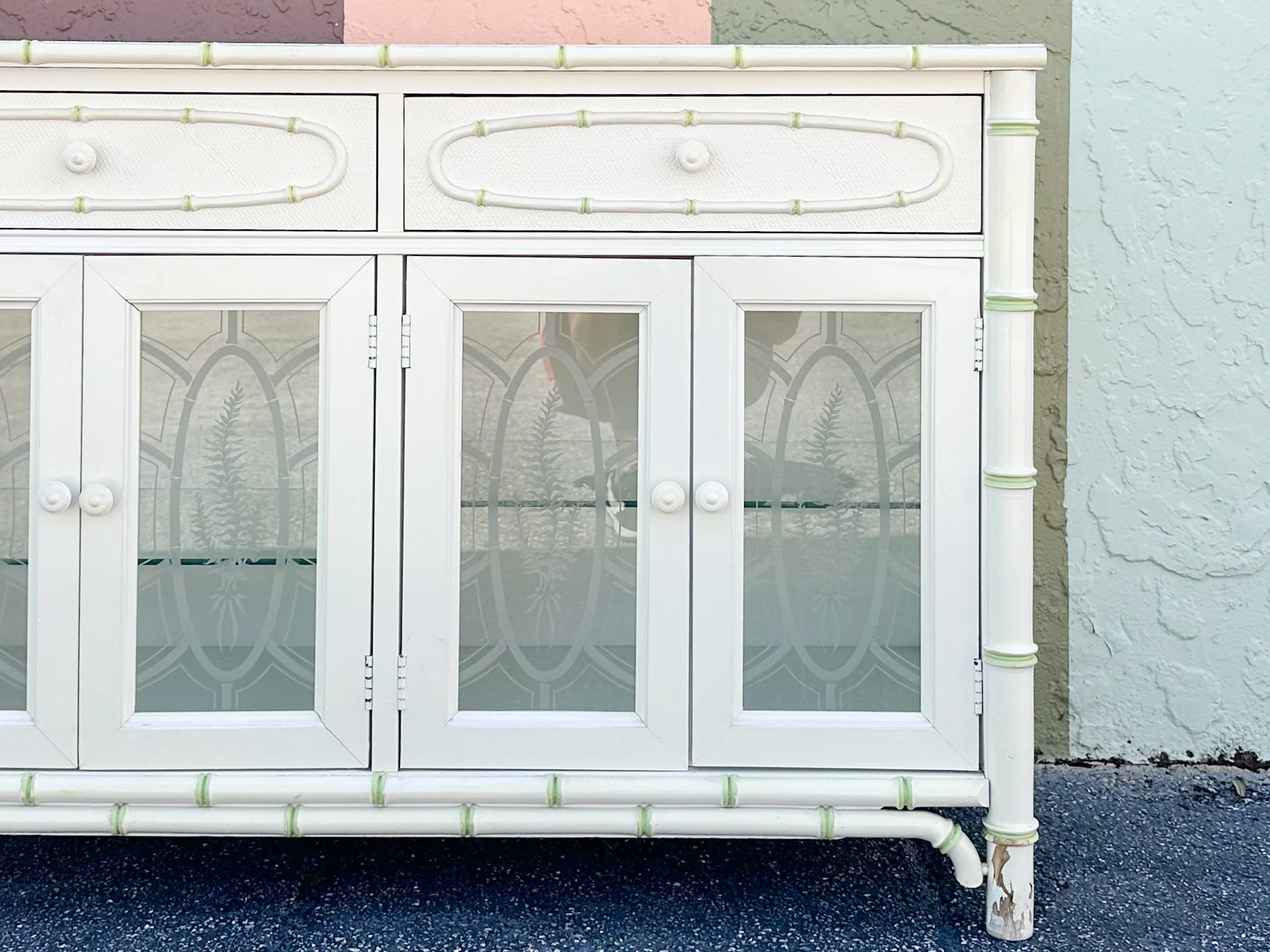 Thomasville Faux Bamboo Server - Image 10