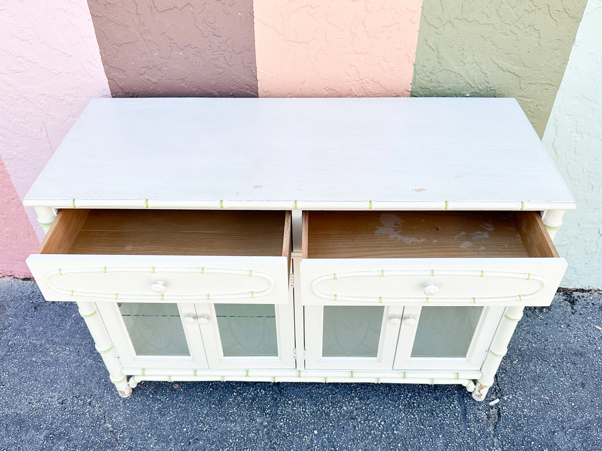 Thomasville Faux Bamboo Server - Image 7