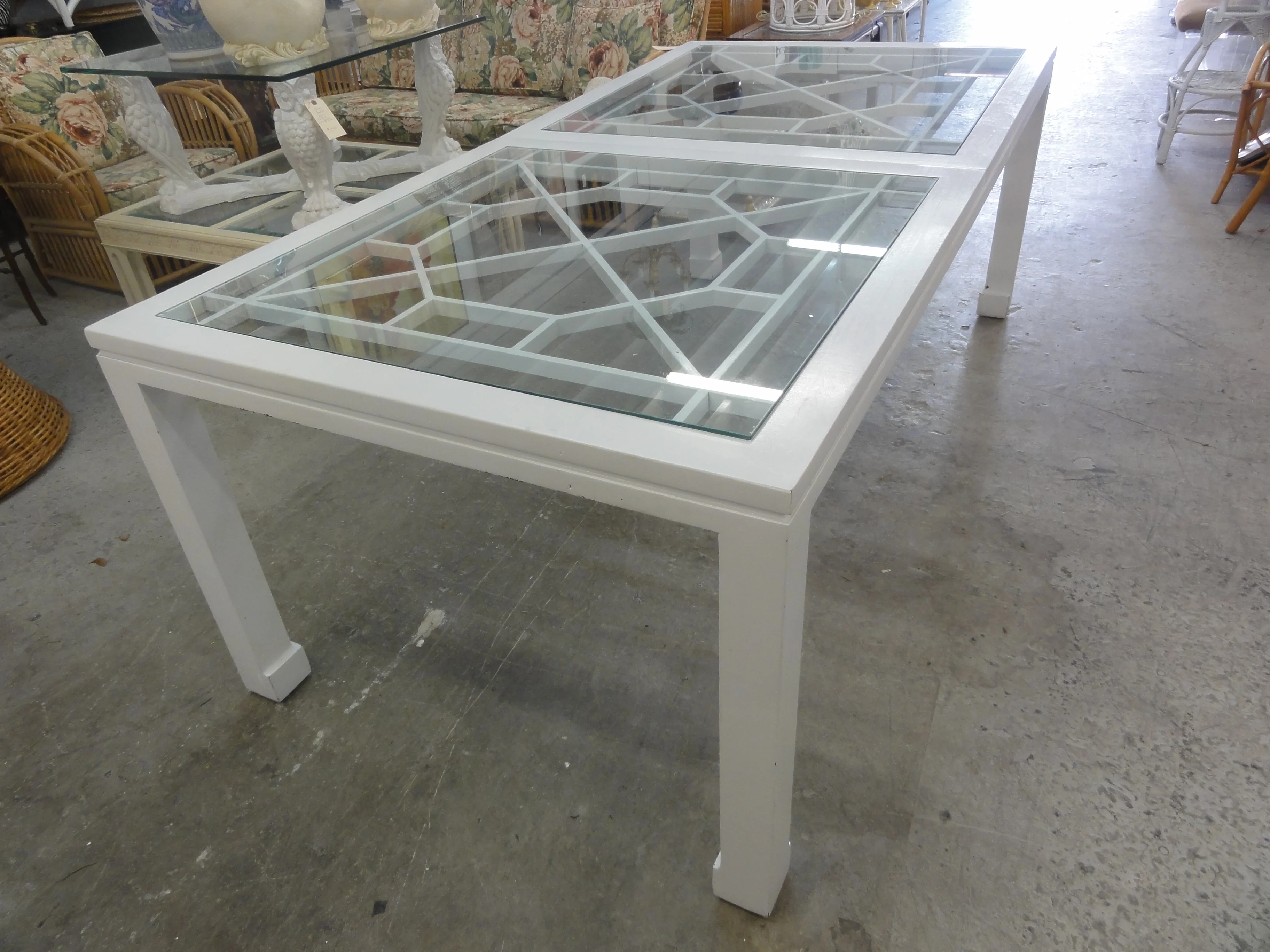Palm Beach Fretwork Dining Table - Image 9