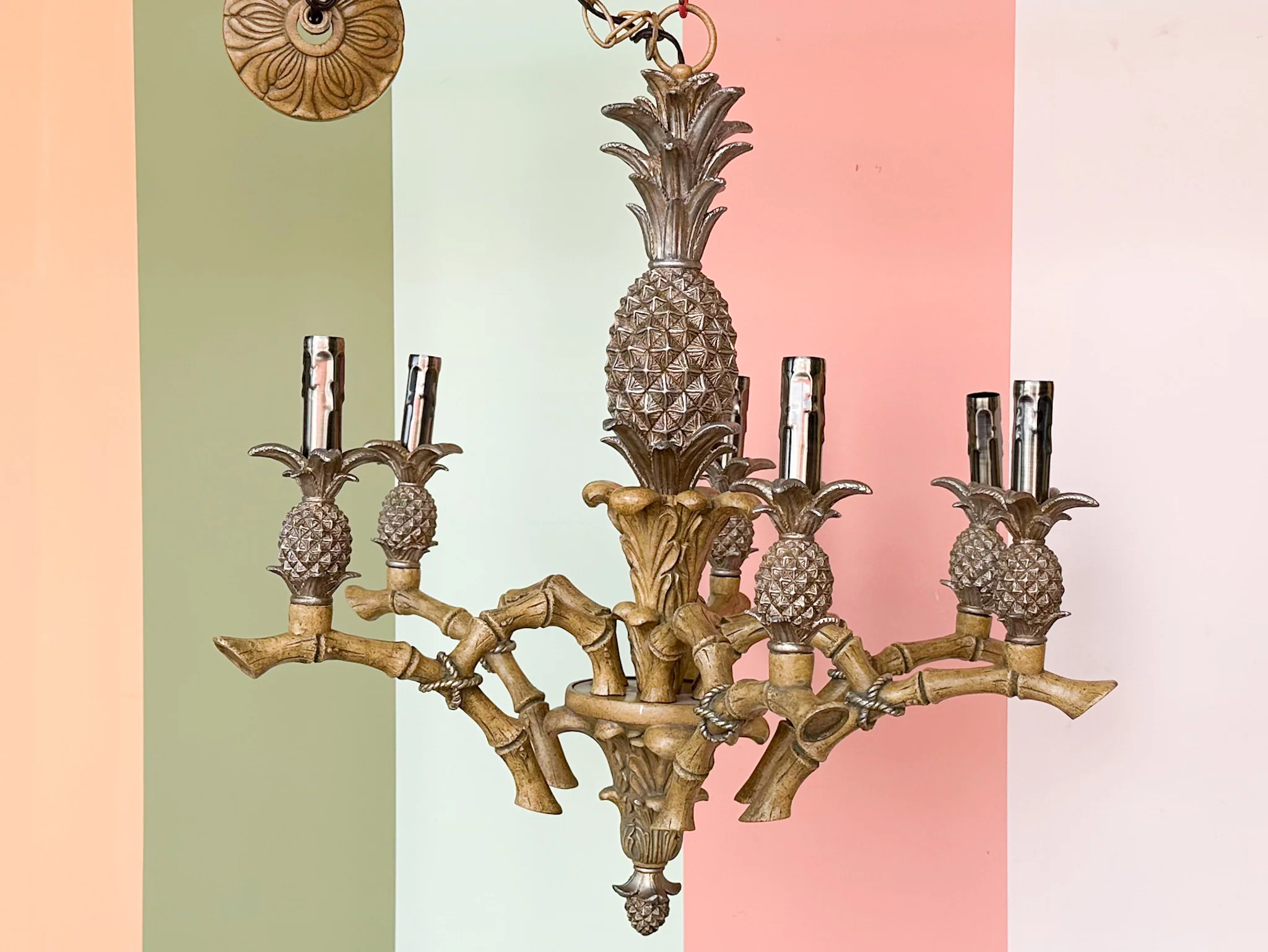 Palm Beach Pineapple Chandelier - Image 3