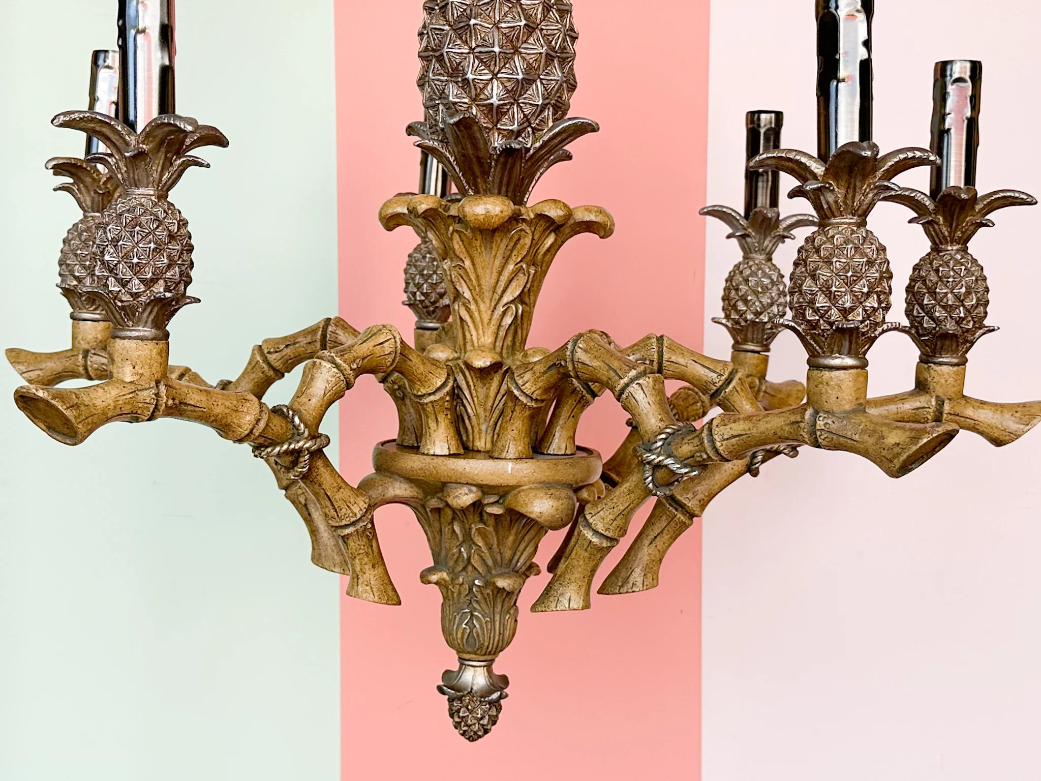 Palm Beach Pineapple Chandelier - Image 5