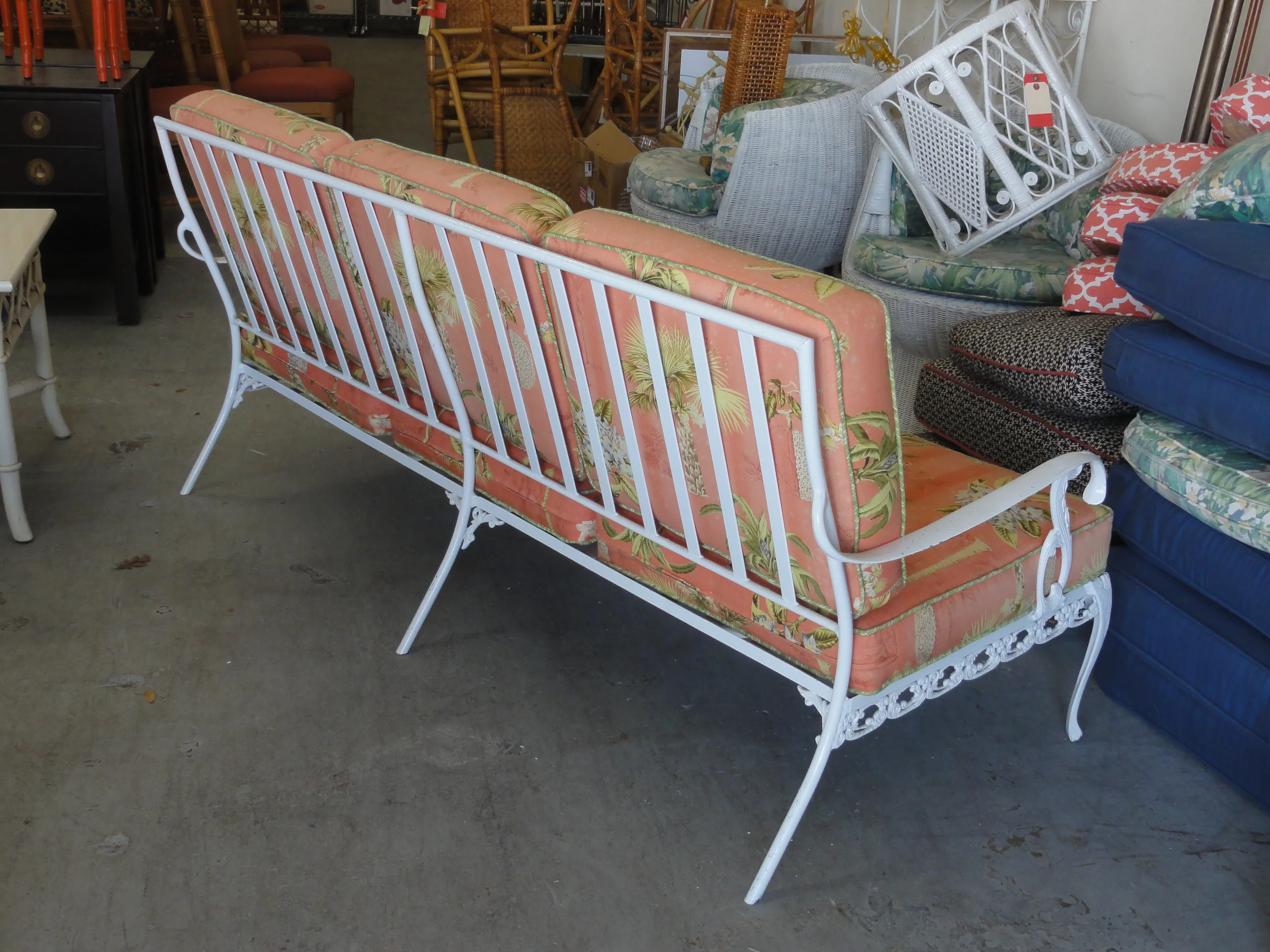 Palm Beach Regency Aluminum Sofa - Image 6