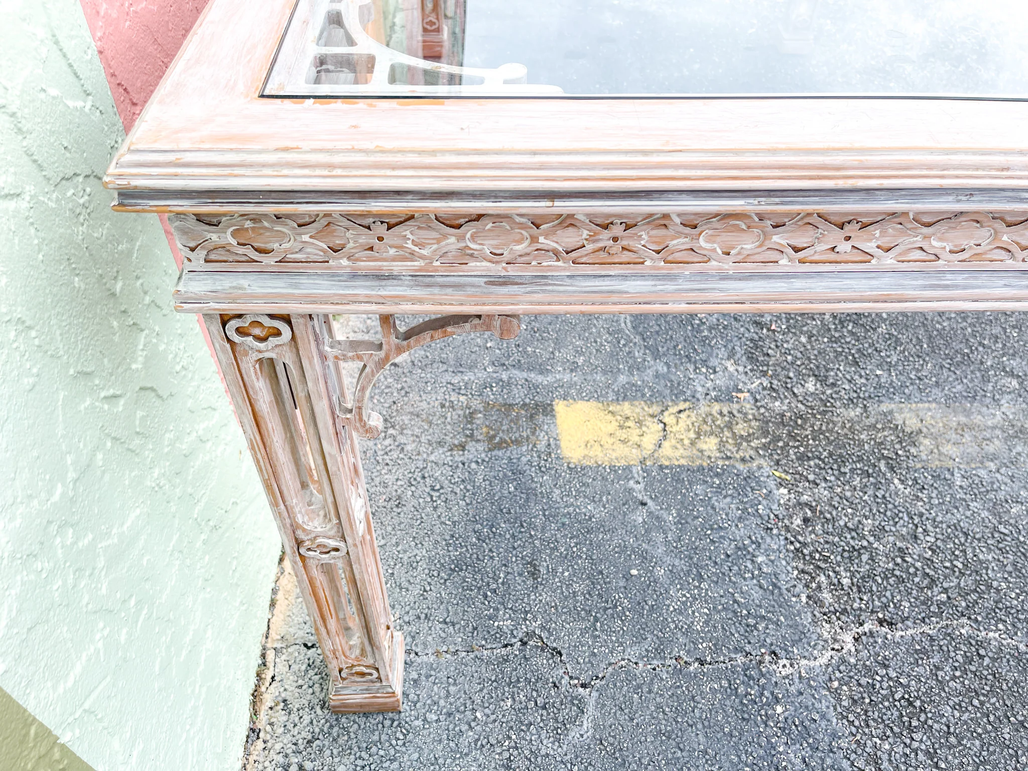 Palm Beach Regency Fretwork Dining Table - Image 3