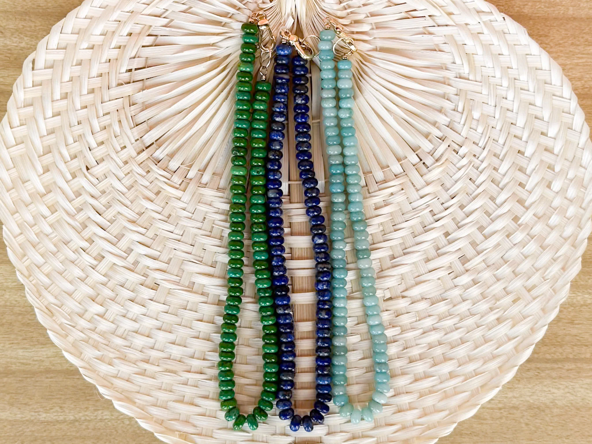 Palm Beach Regency Shell and Gemstone Necklace - Green Turquoise - Image 4