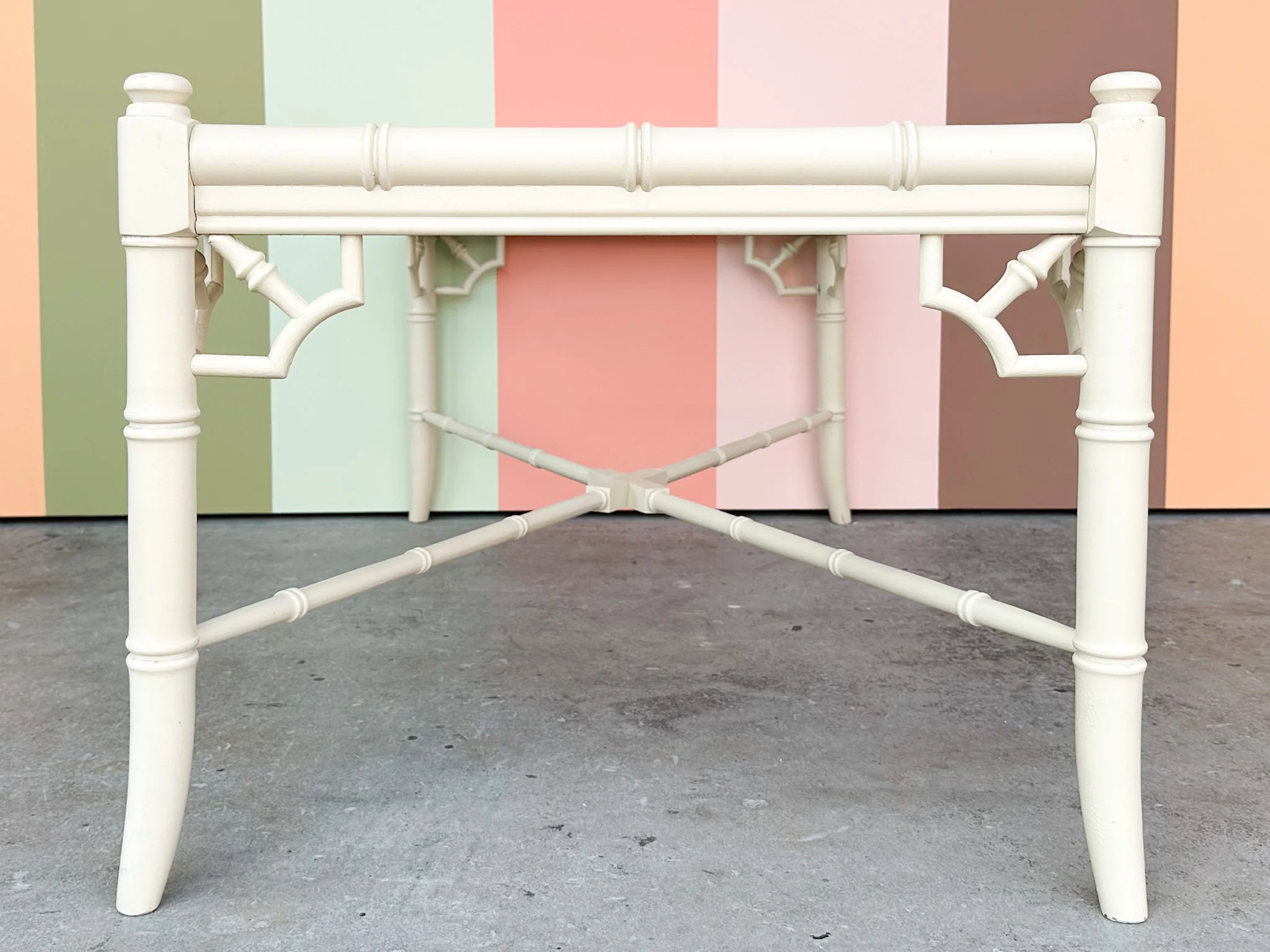 Palm Beach Style Faux Bamboo Coffee Table - Image 10