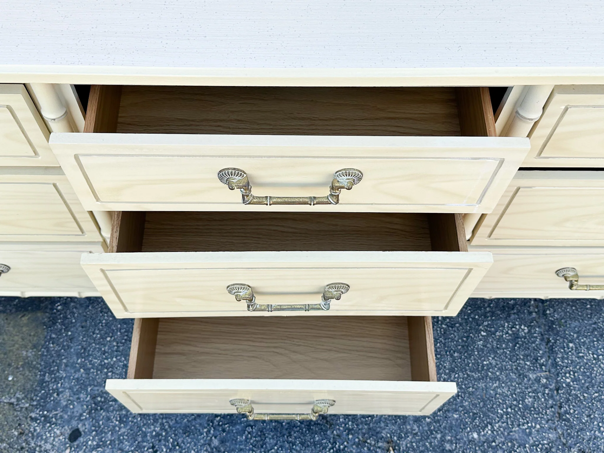 Palm Beach Style Faux Bamboo Dresser - Image 7