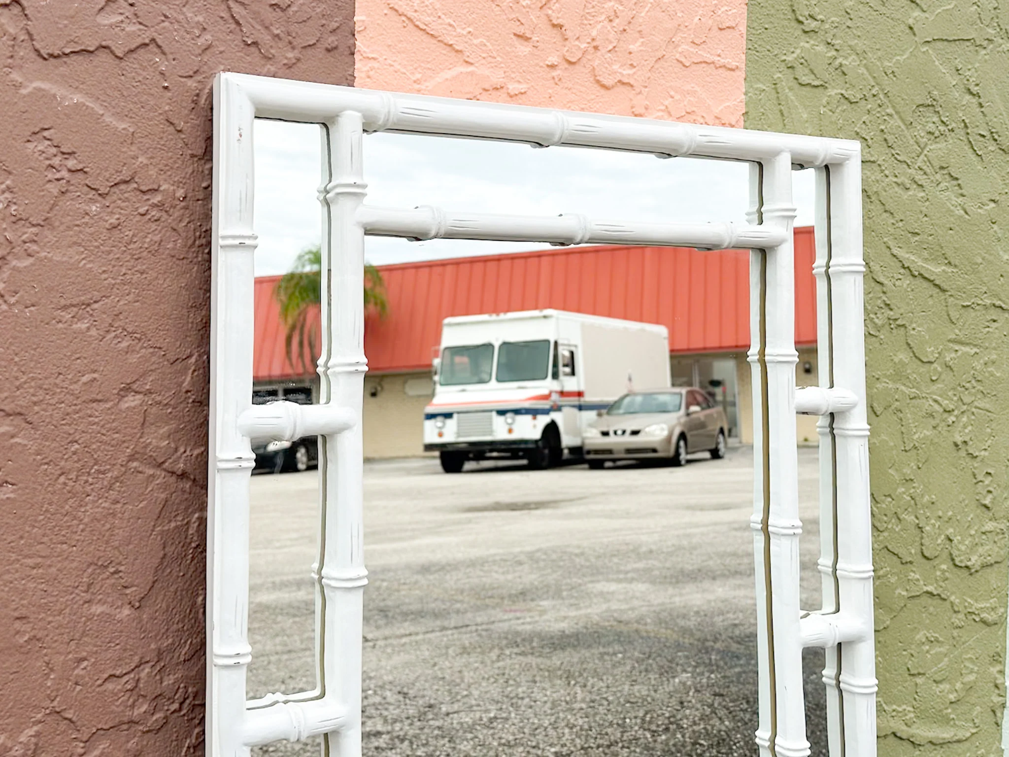 Palm Beach Style Faux Bamboo Mirror - Image 3