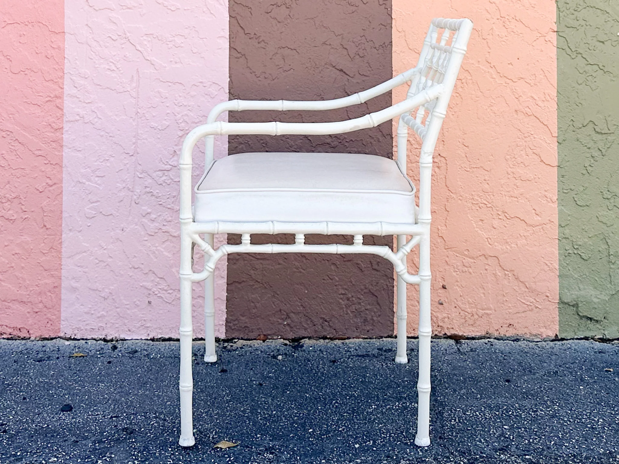 Palm Beach Style Faux Bamboo Outdoor Dining Set - Image 18