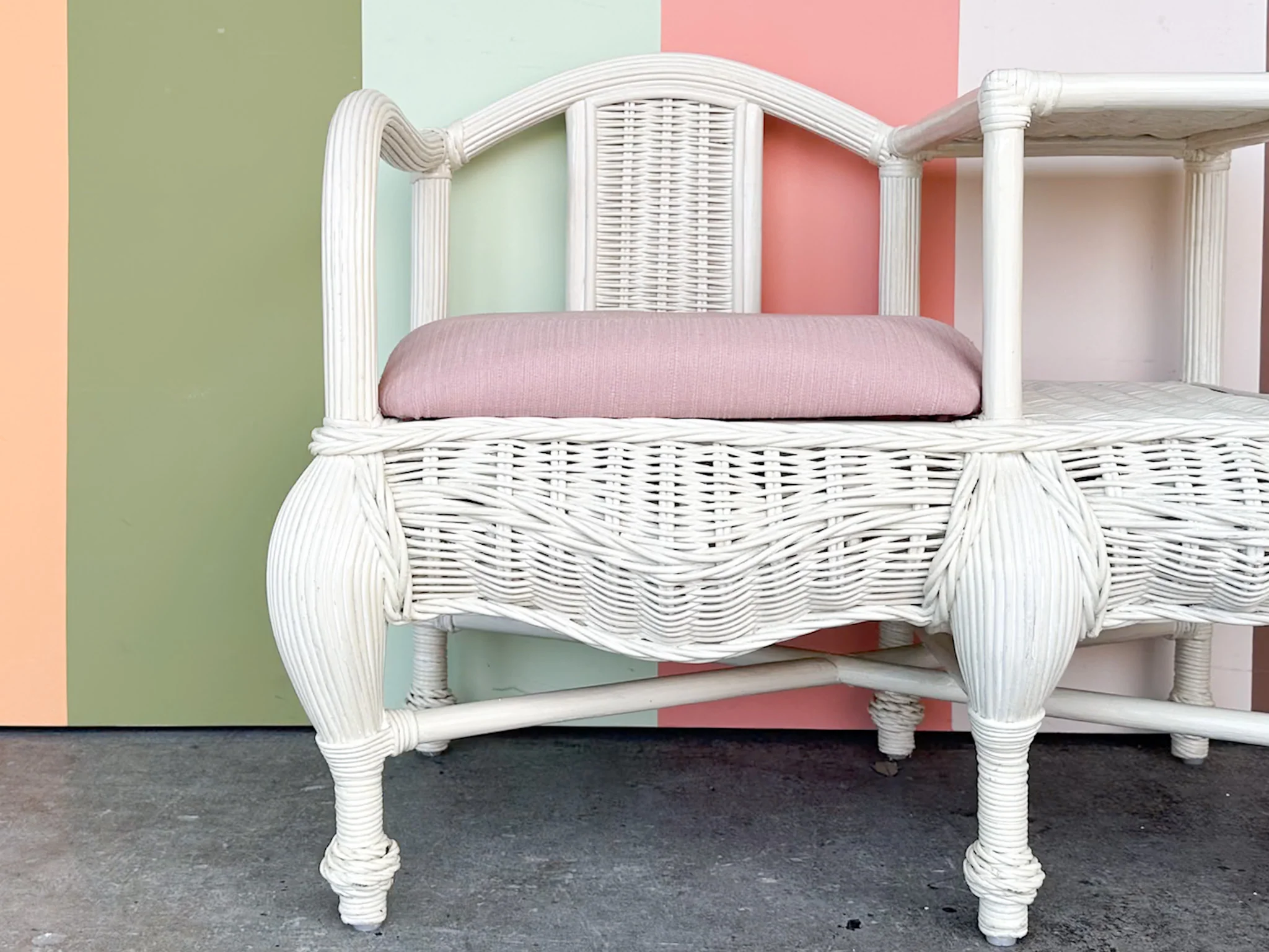 Palm Beach Style Telephone Bench - Image 8