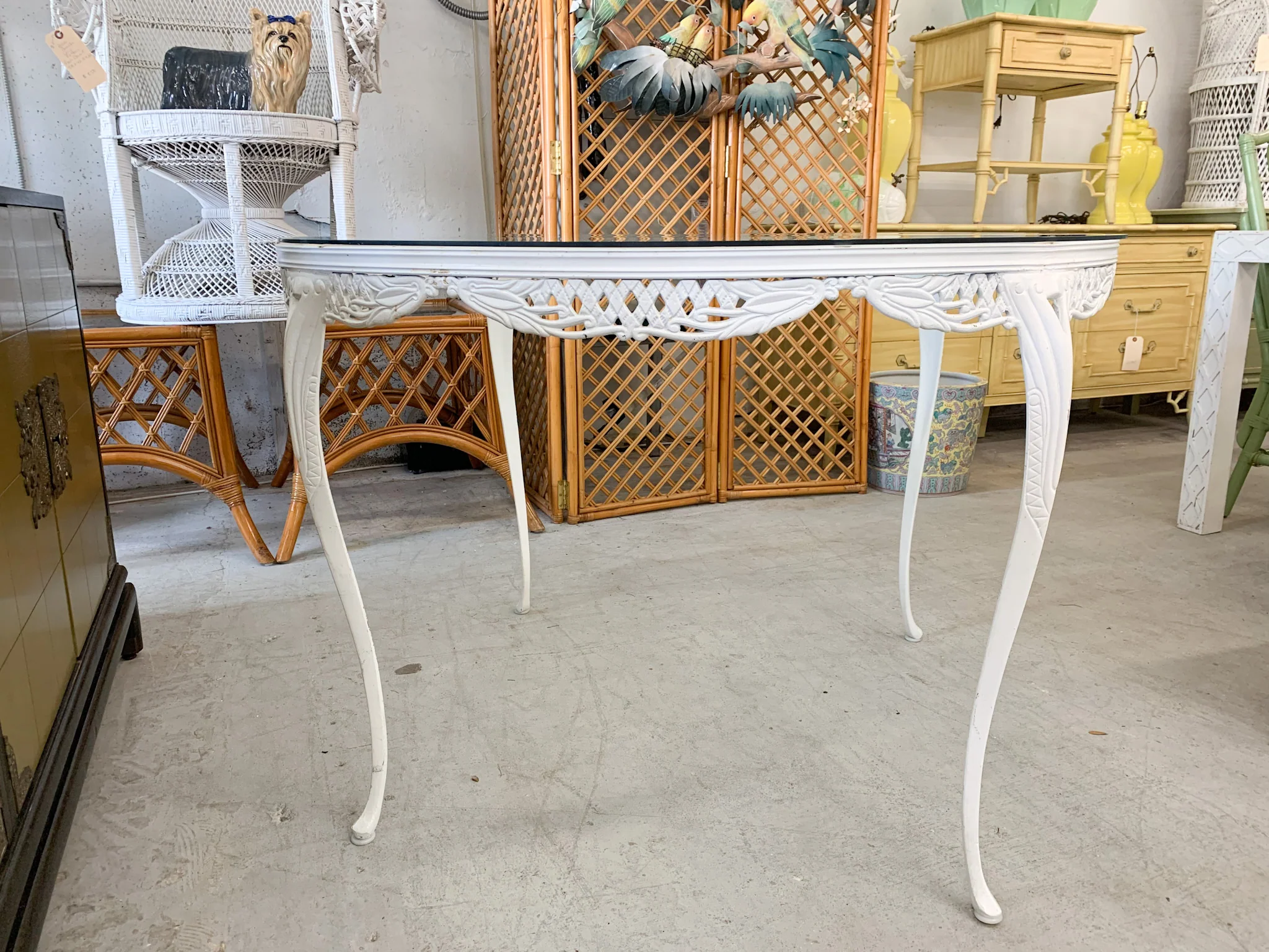 Palm Beach Woodard Patio Set + Four  Chairs - Image 2