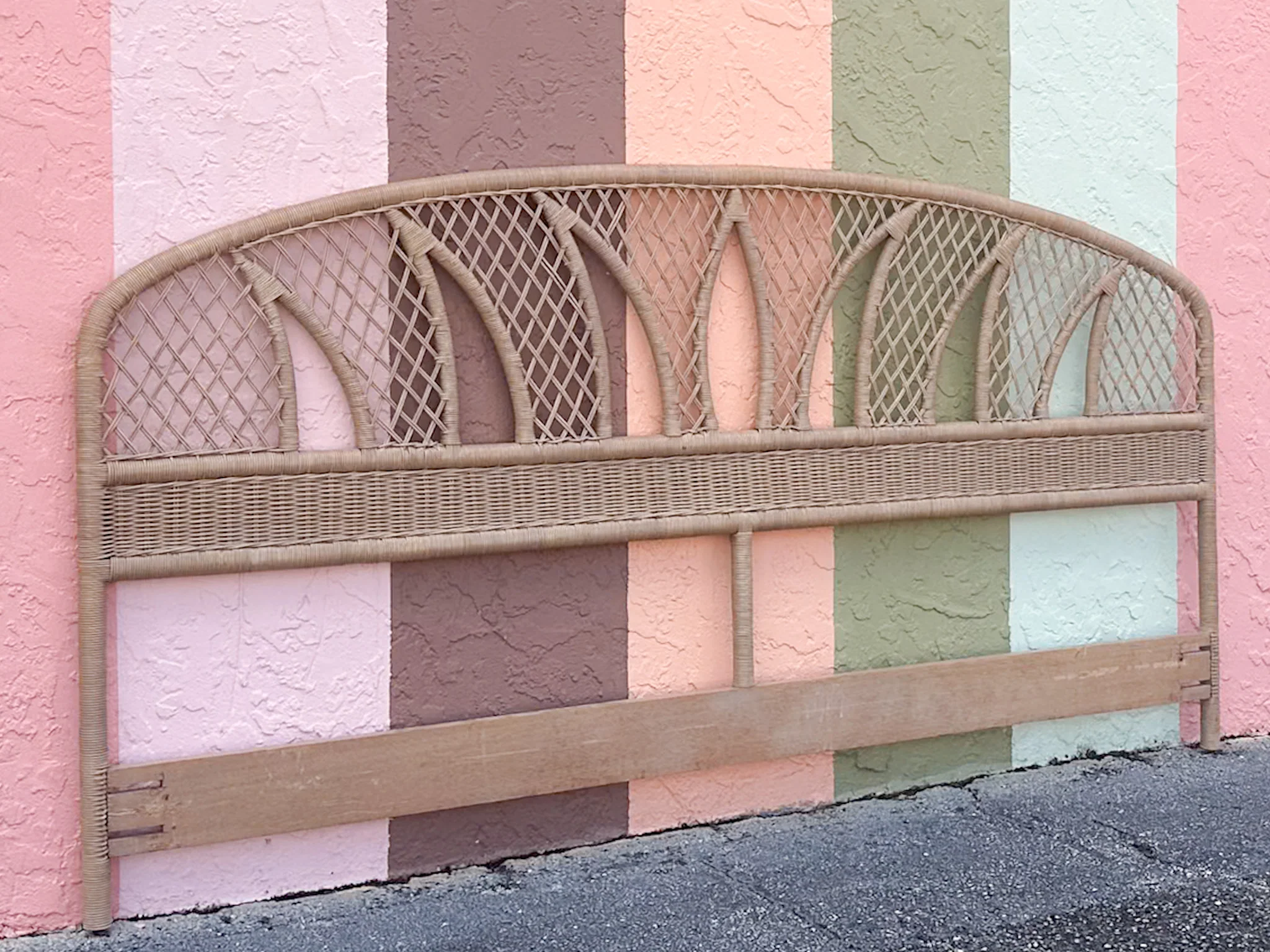 Palm Leaf Rattan King Headboard - Image 3